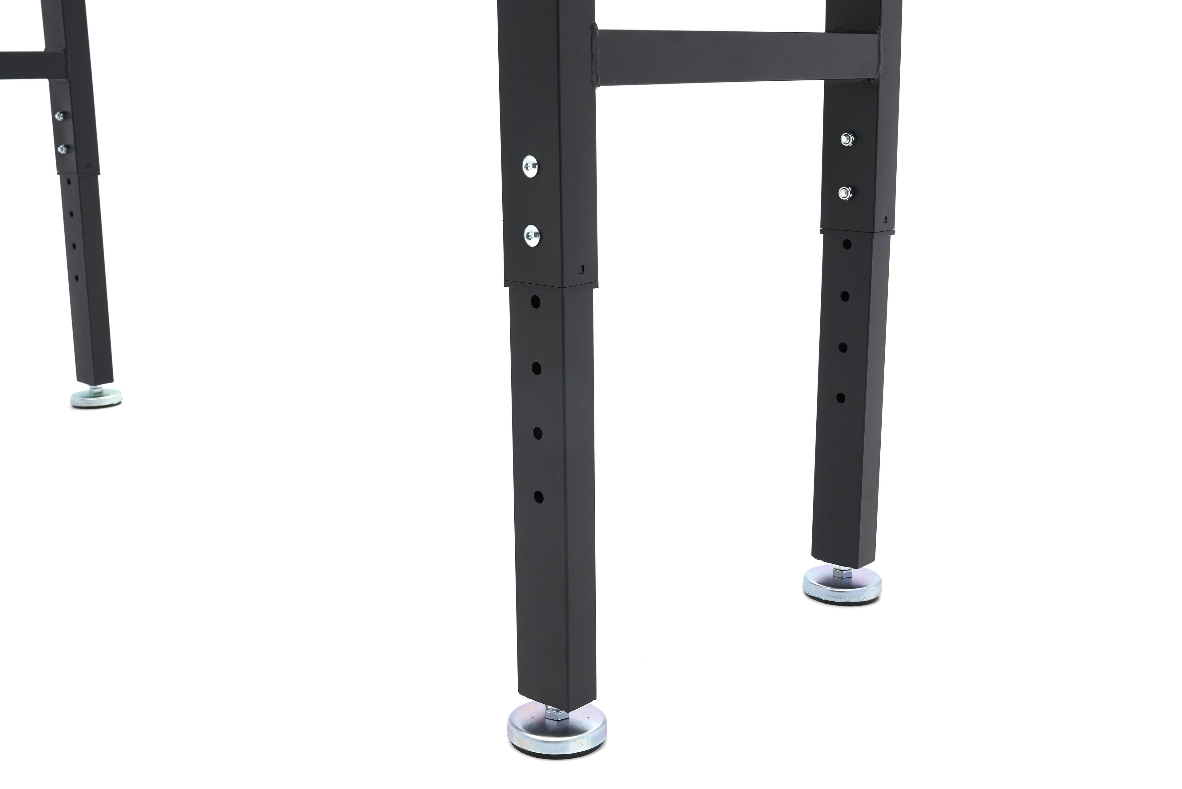 HBM werkbank 152 cm in hoogte verstelbaar, massief houten werkblad, zwart Image 6