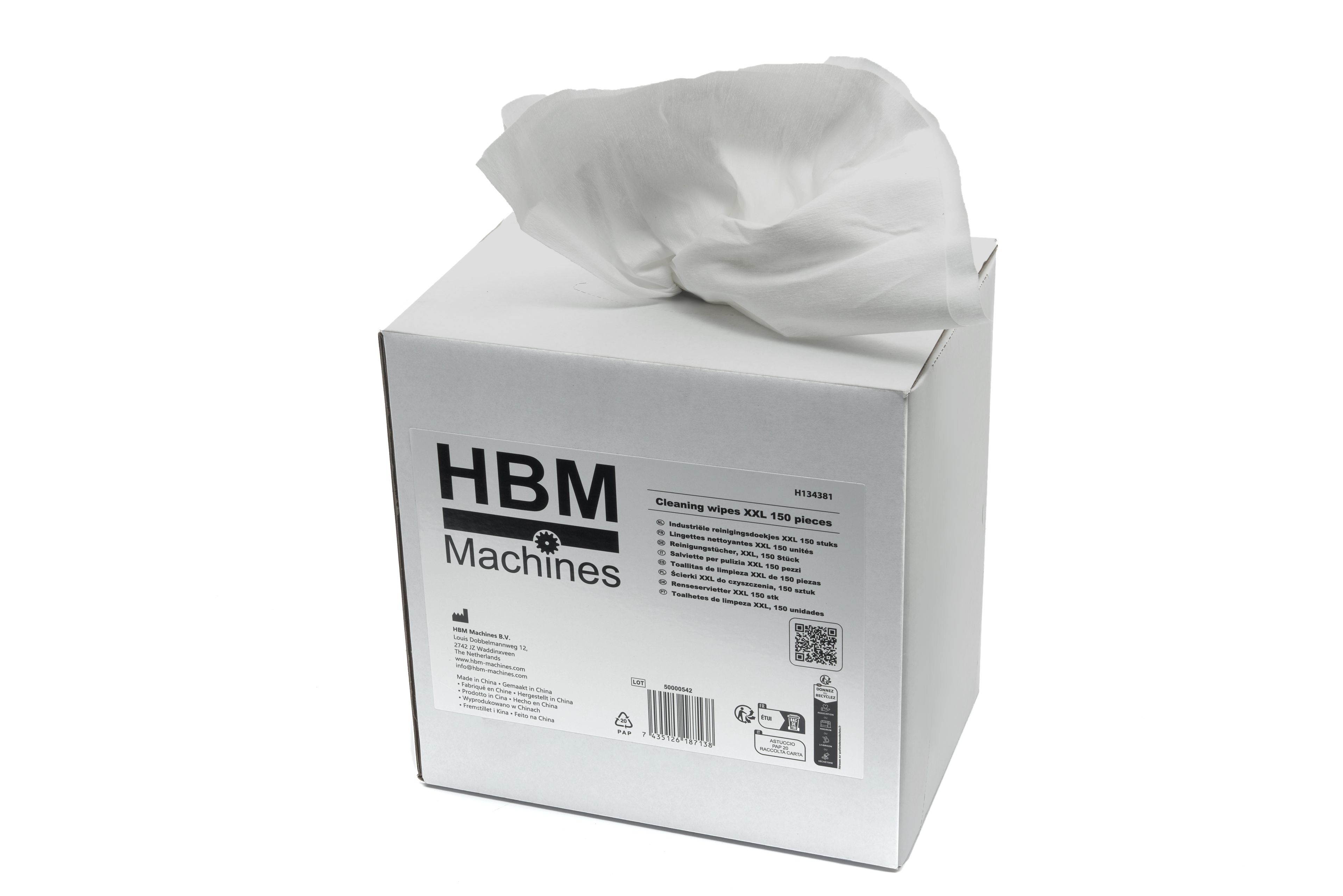 HBM Lingettes de Nettoyage Industrielles, Lingettes XXL, 150 pièces