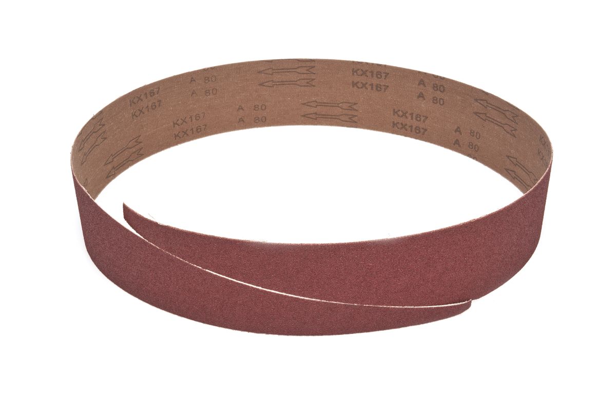 HBM Schleifband 3126 mm Körnung 80 für Zylinderschleifmaschine 255 mm, 5 Stück