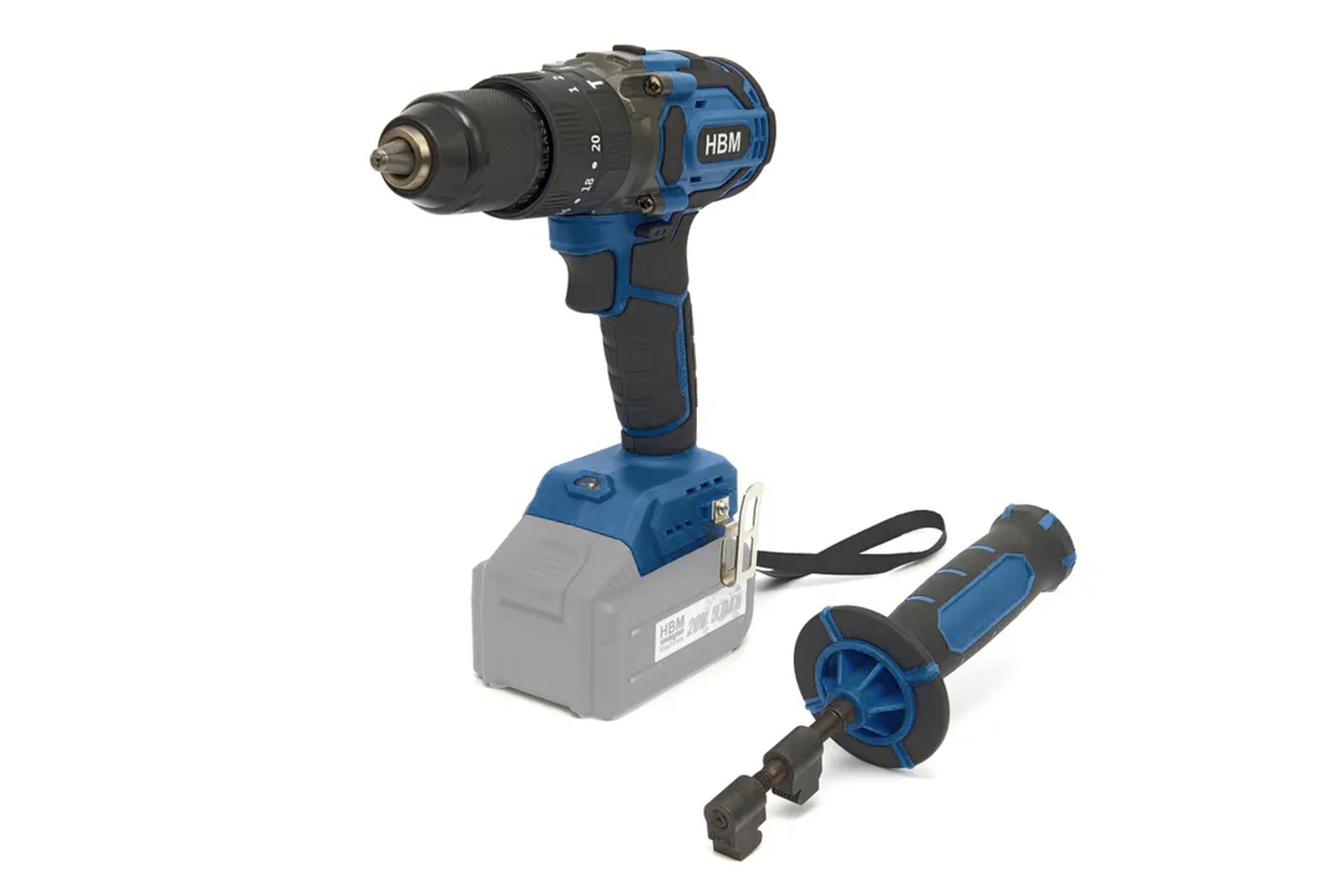 HBM accu combiset, haakse slijper, slagmoersleutel, boormachine 20 Volt Image 6