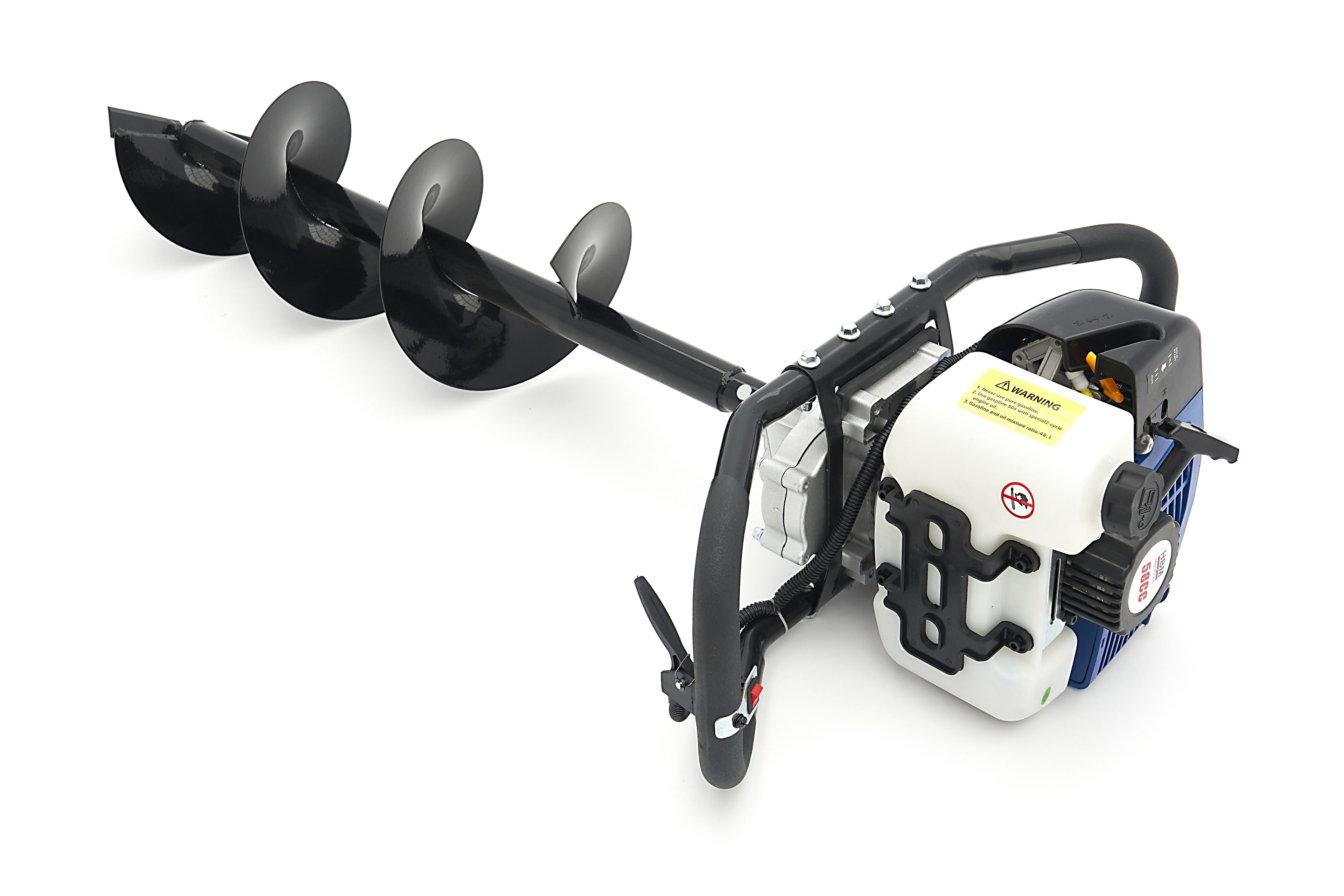 HBM 58 cc Professional Erdbohrer mit Benzinmotor - inklusive 3 Bohrer 100 / 150 / 200 mm. Image 6