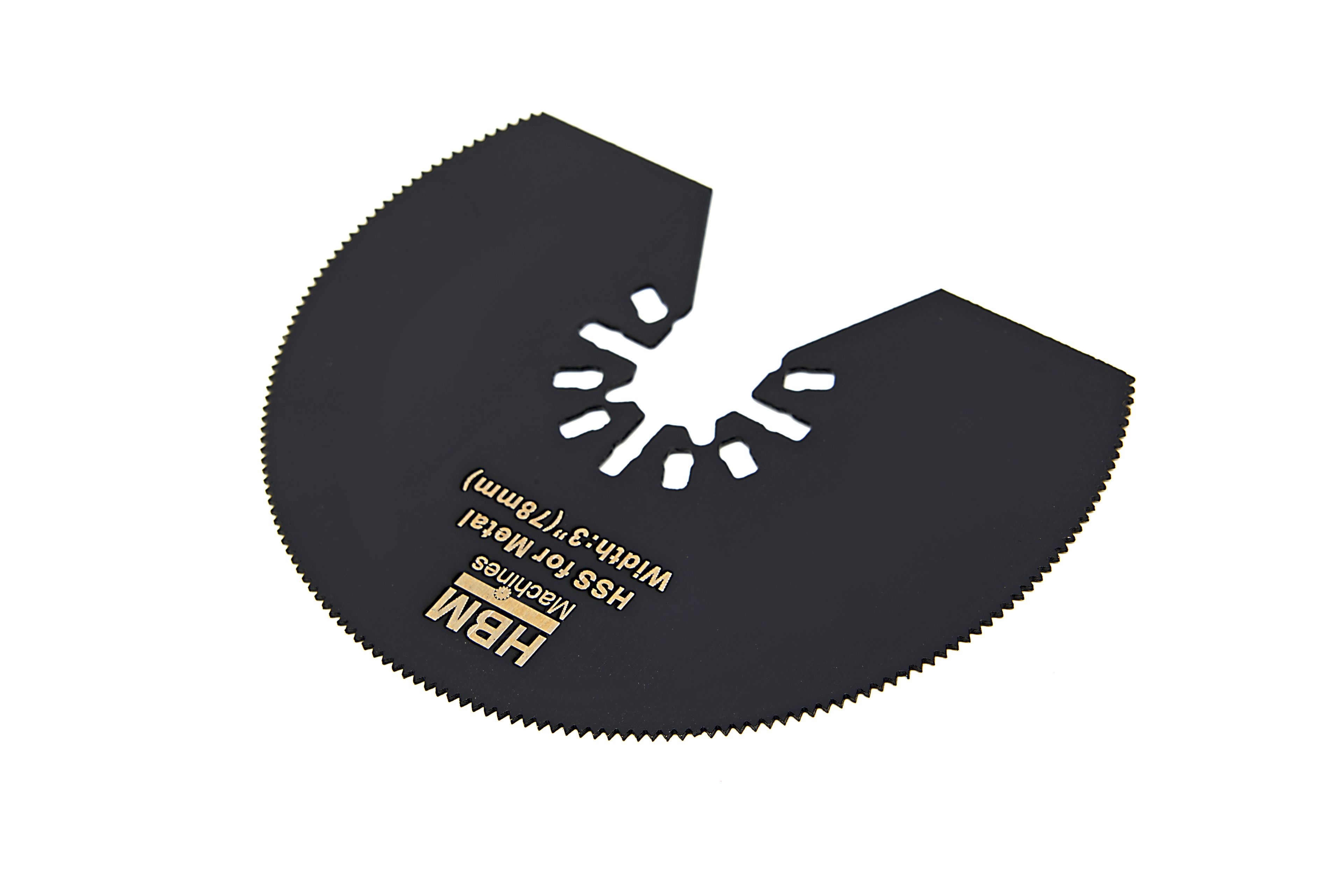 HBM 78 mm. Lame de scie demi-ronde HSS pour métal, bois et plastique pour Multitool Image 2