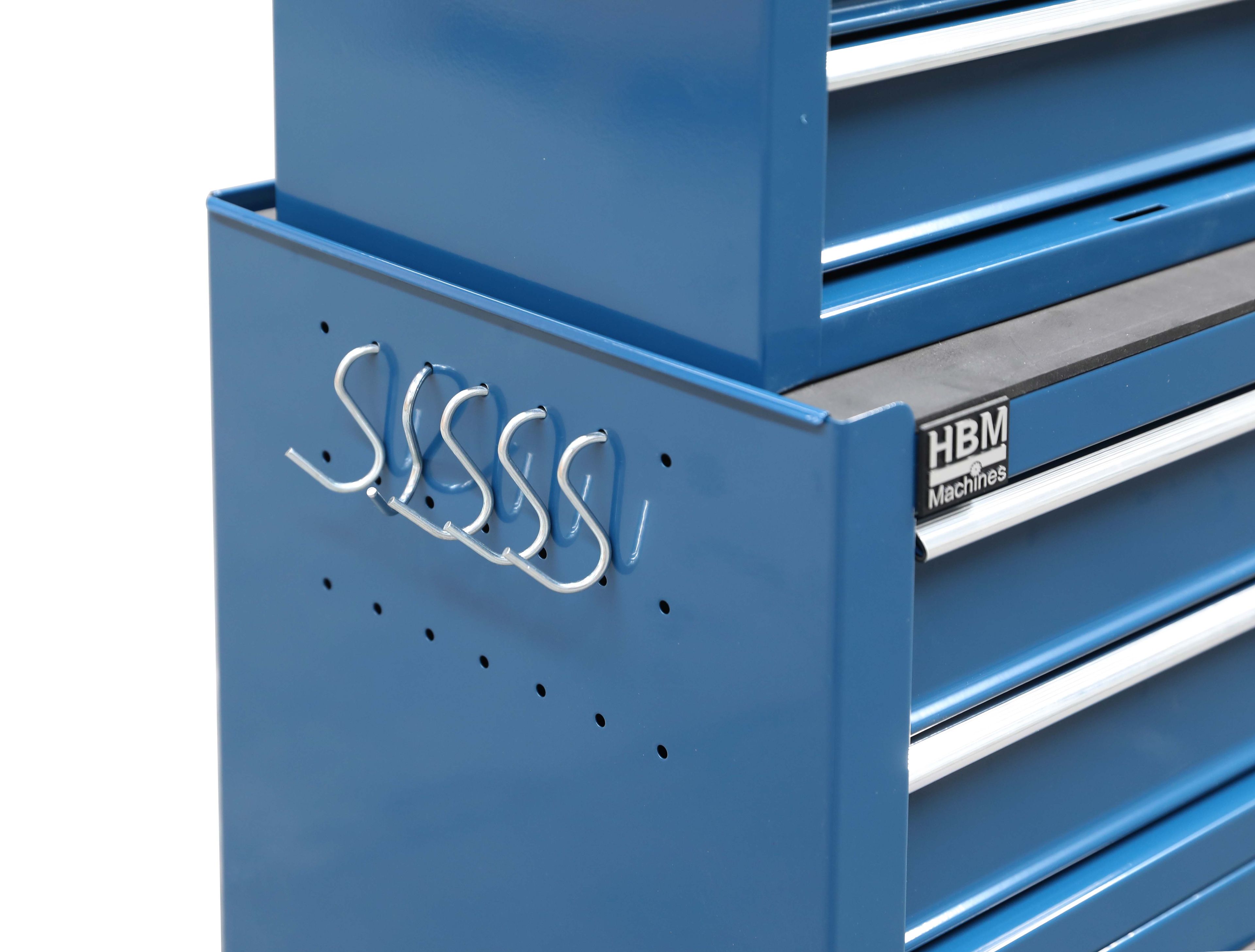 HBM gereedschapswagen inclusief opzetkast, blauw, model 2 Image 4