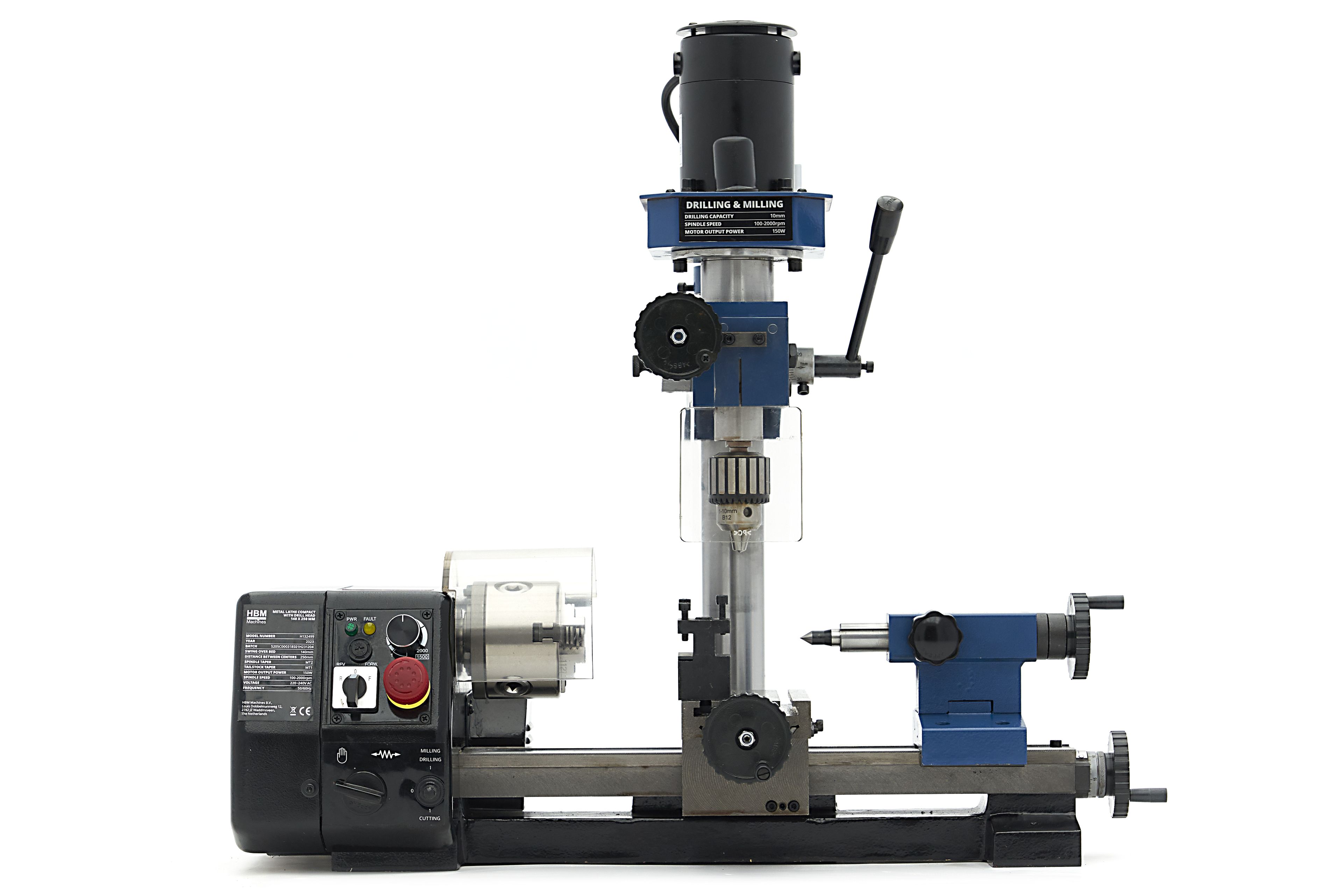 HBM mini tornio per metallo 140 x 250 compact BF Image 19