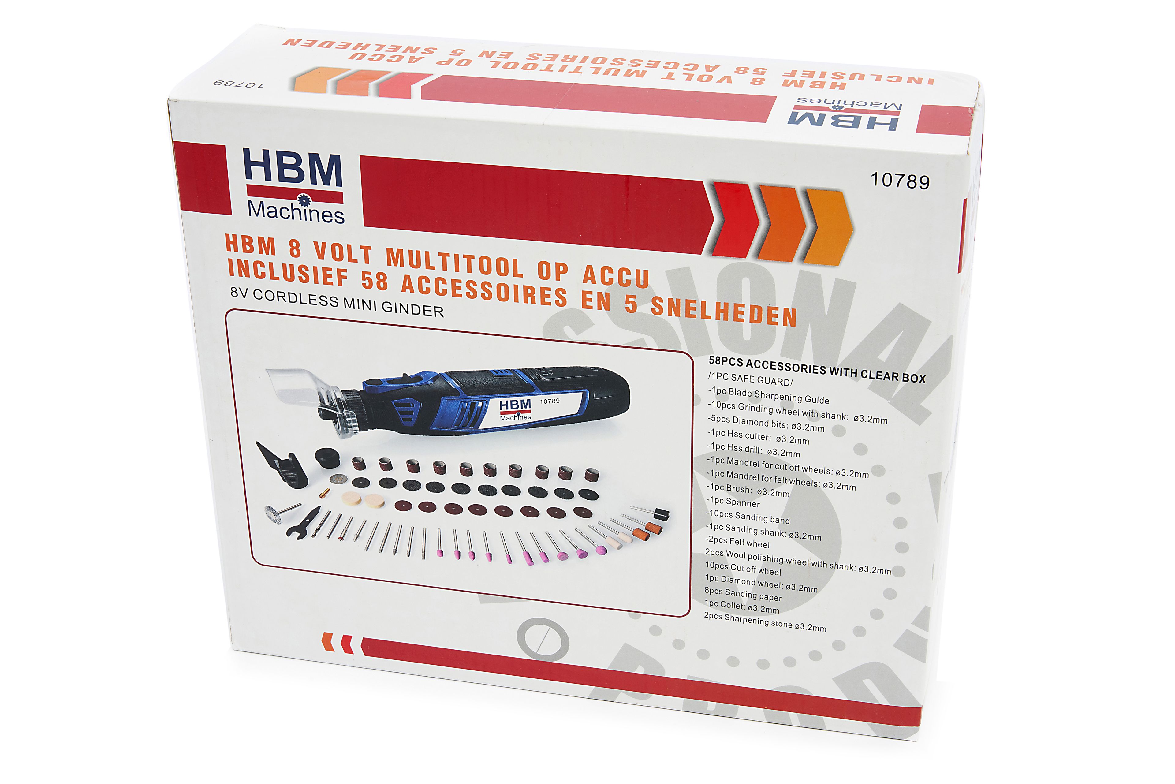 HBM Multitool 8 Volt sur Accu comprenant 58 accessoires et 5 vitesses Image 11