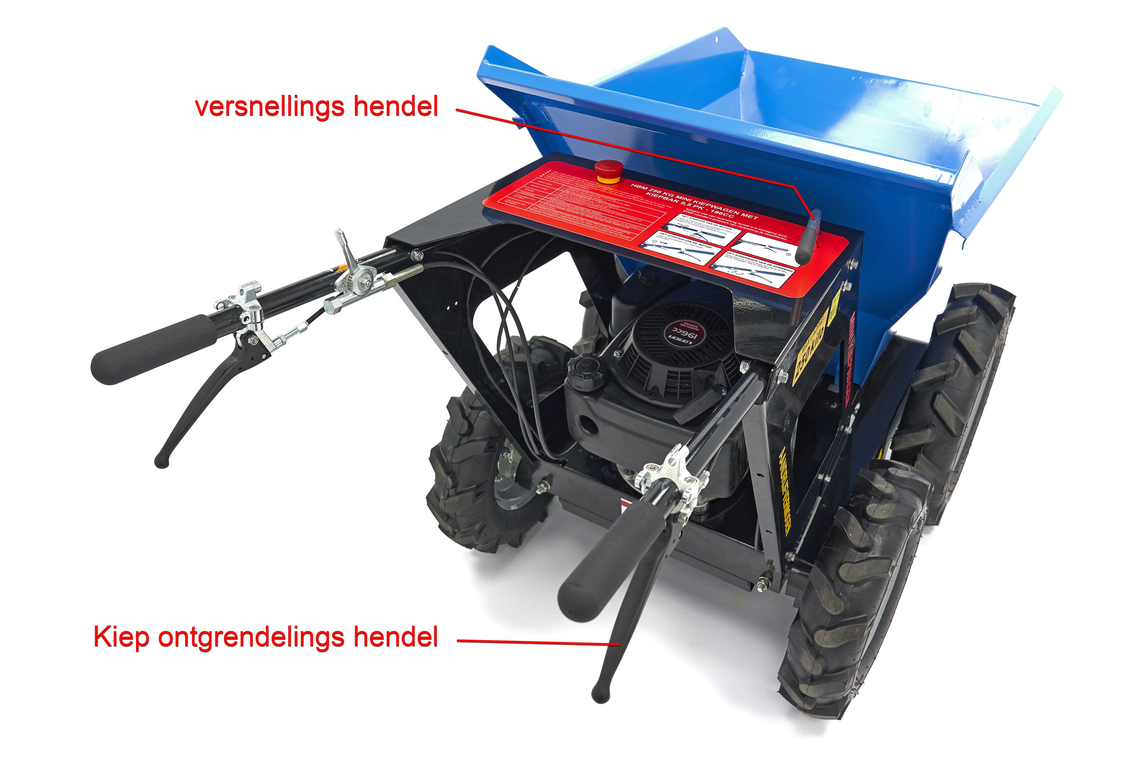 HBM 250 KG Mini Dumper met Kiepbak 6.5 PK - 196cc Image 10