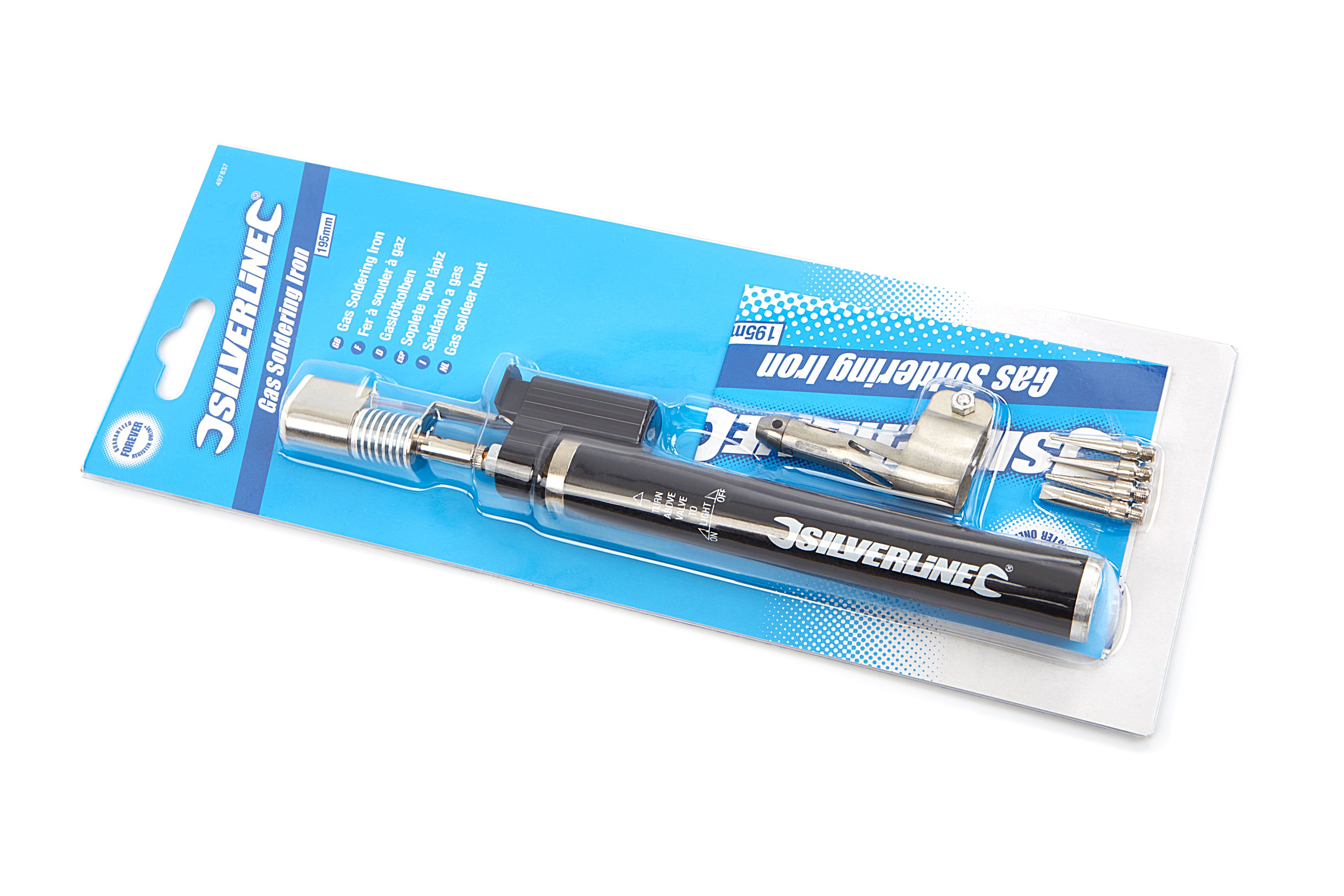 Silverline Gas Saldatore, Torcia a gas, Saldatore a gas con 4 punte di saldatura Image 6