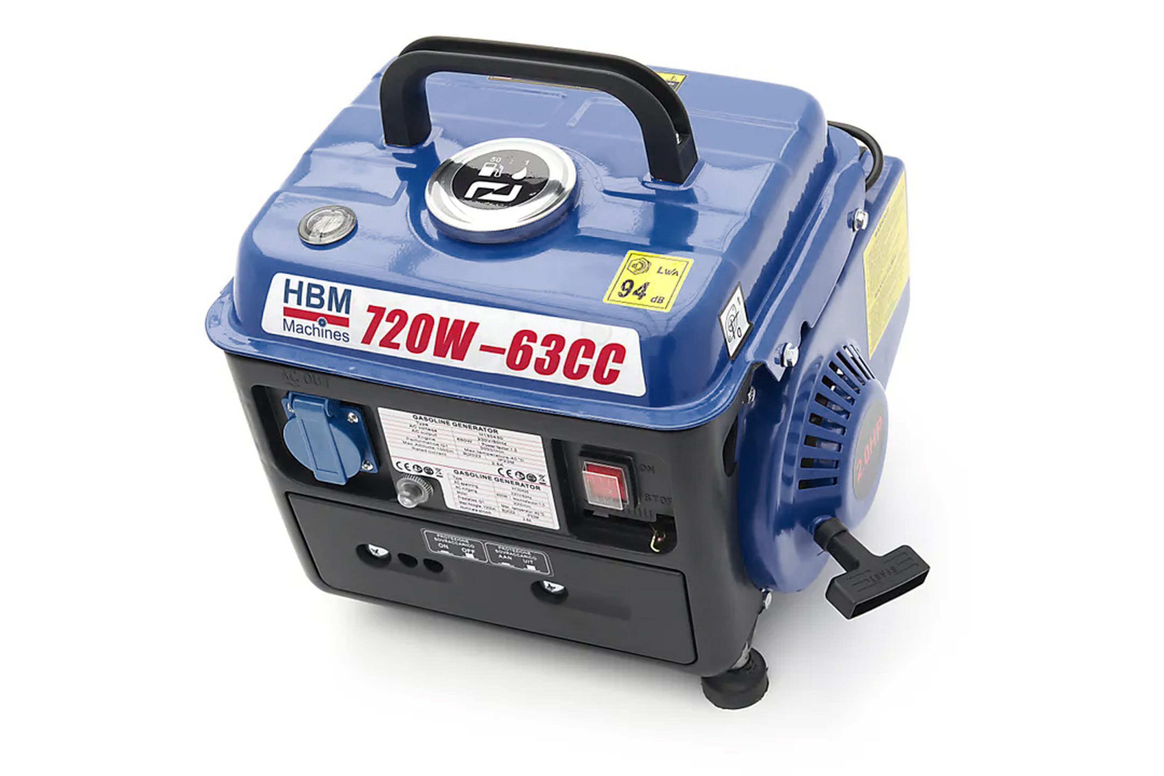 HBM aggregaat, generator met 63 cc benzinemotor 230V 720W Image 6