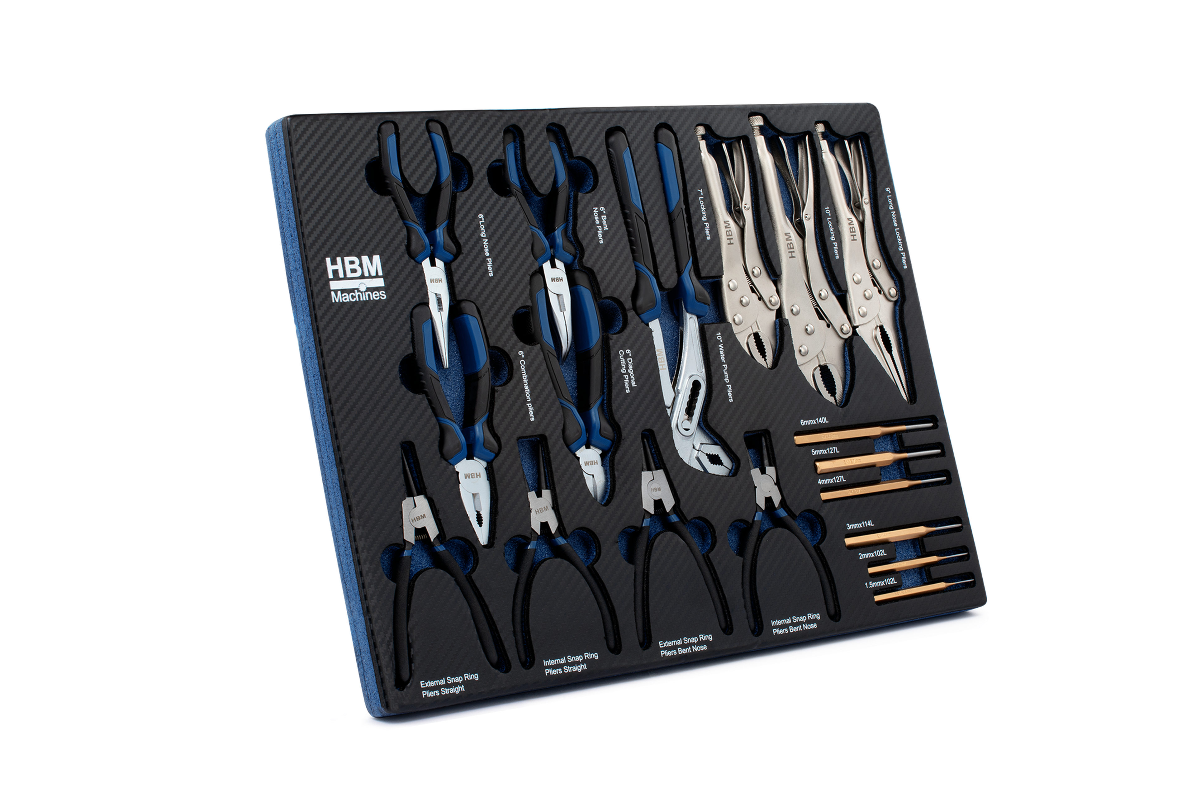 HBM inlay met tangenset, doorslagenset 17-delig Image 4