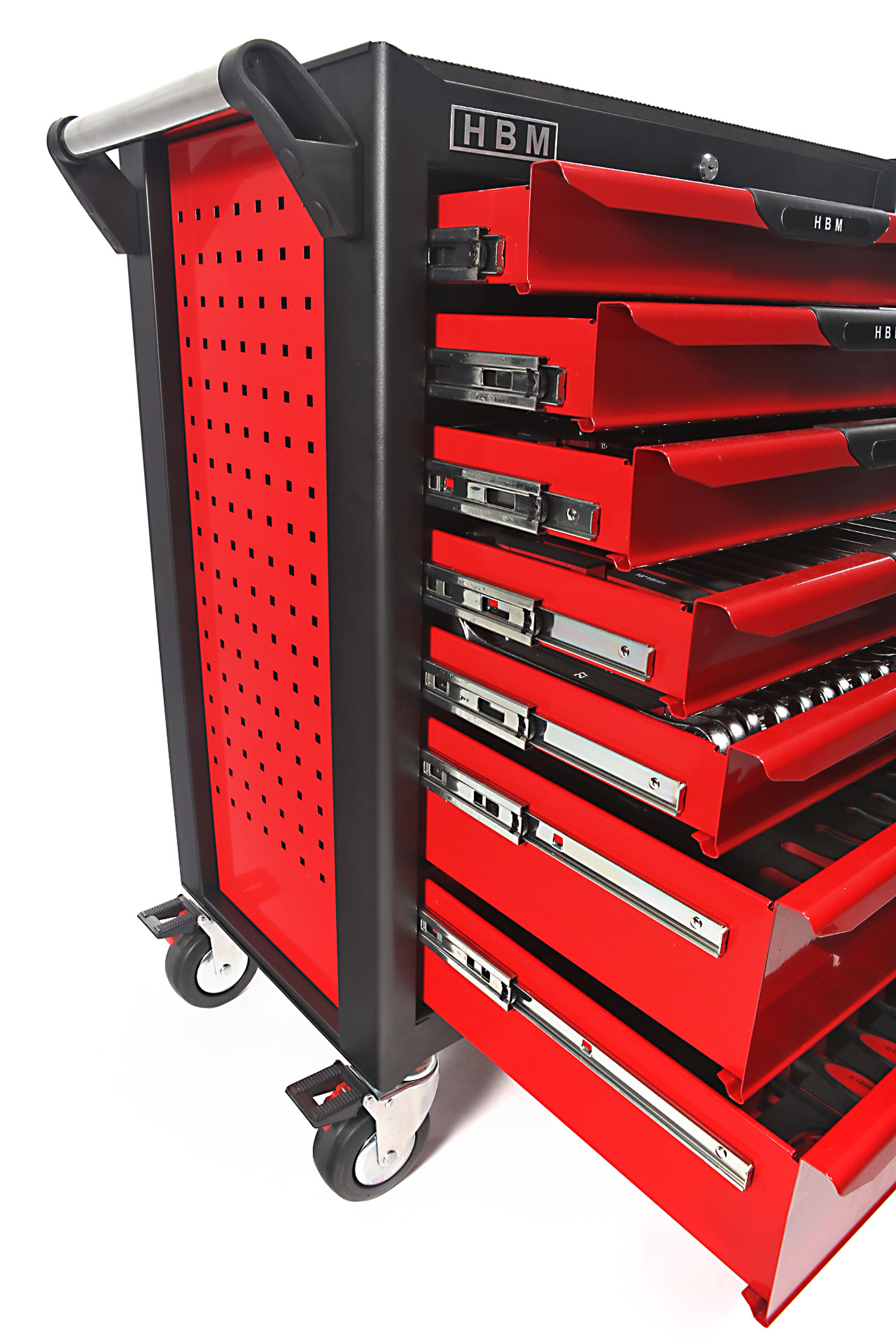 HBM professionele deluxe gevulde gereedschapswagen, 283 delig Image 3