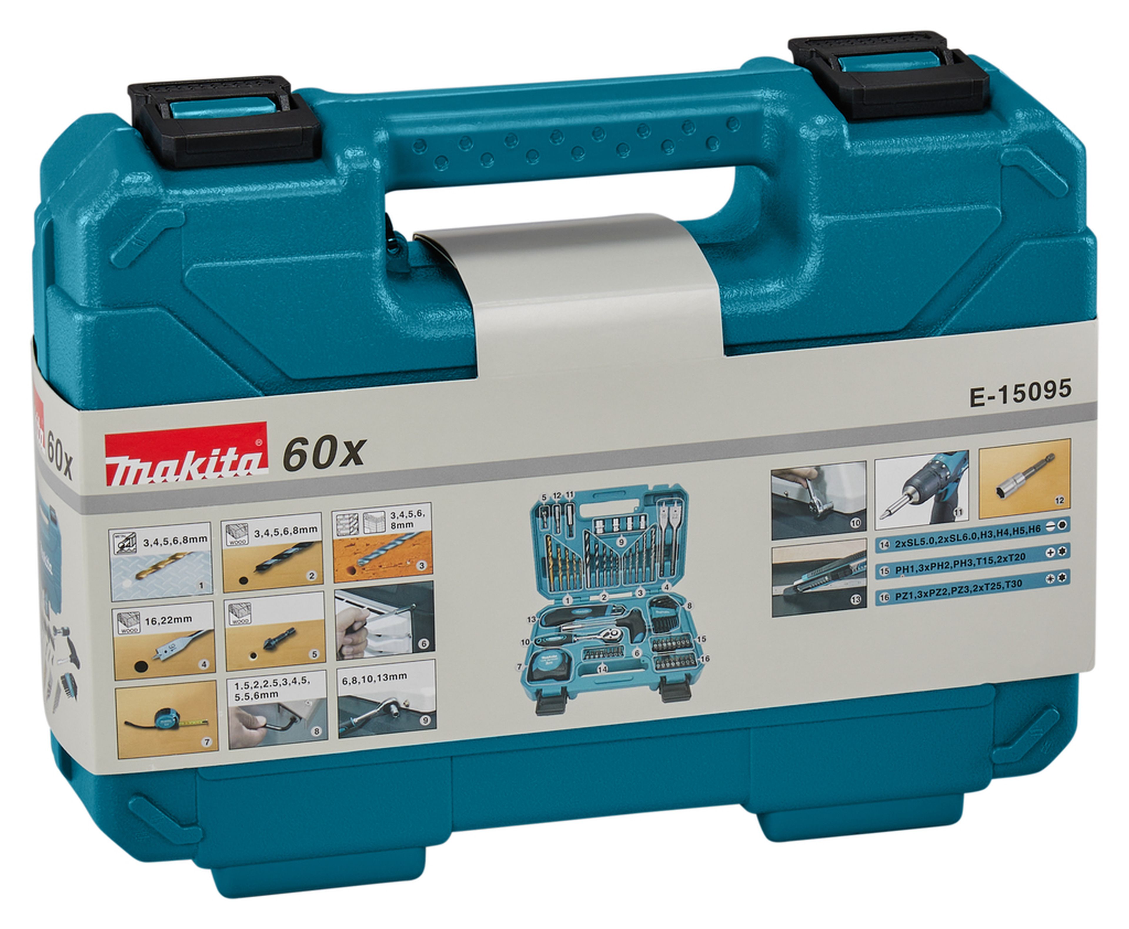 Set di attrezzi manuali Makita da 60 pezzi, E-15095 Image 7