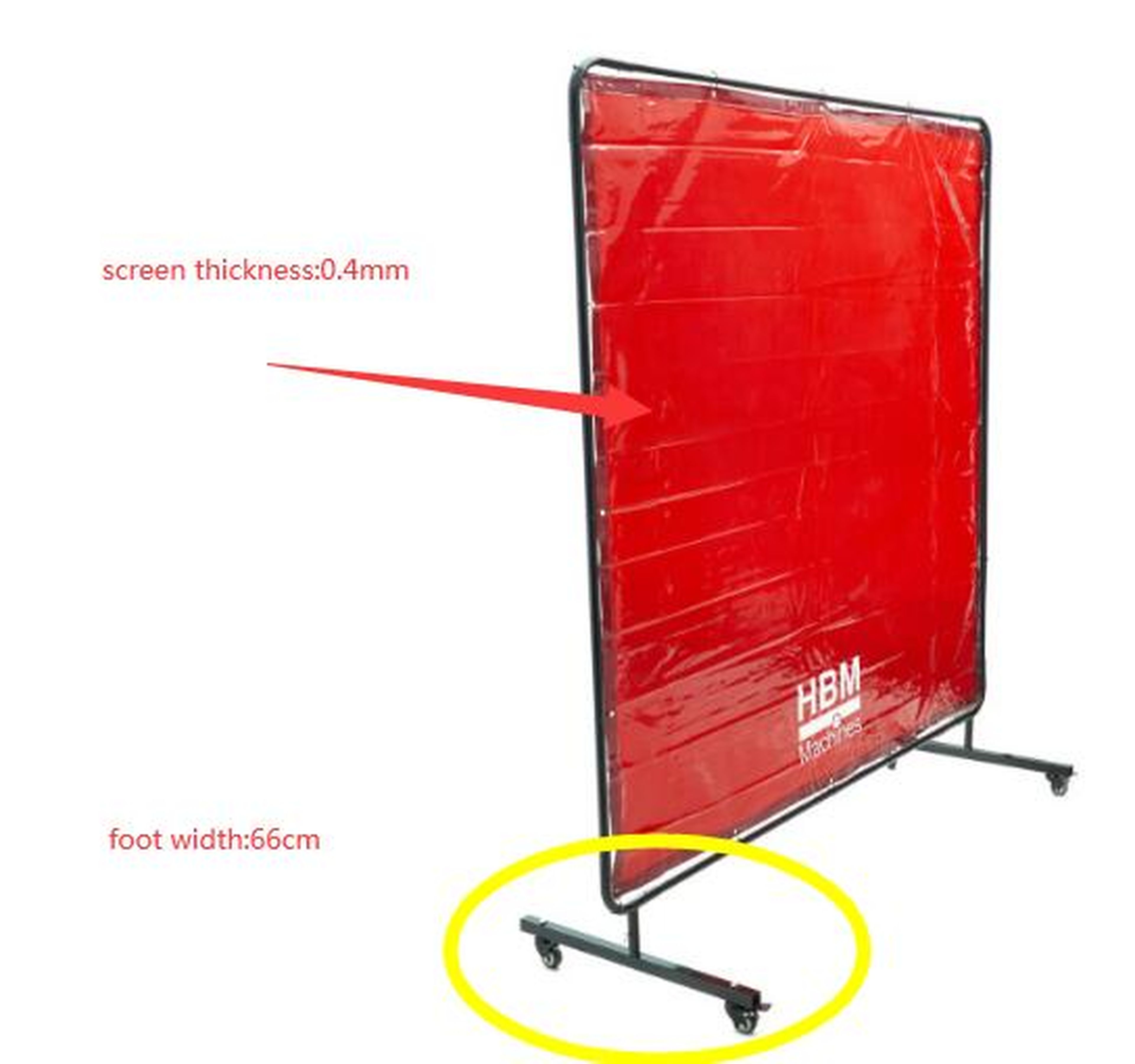 Écran de soudage mobile HBM 174 x 174 cm Image 4