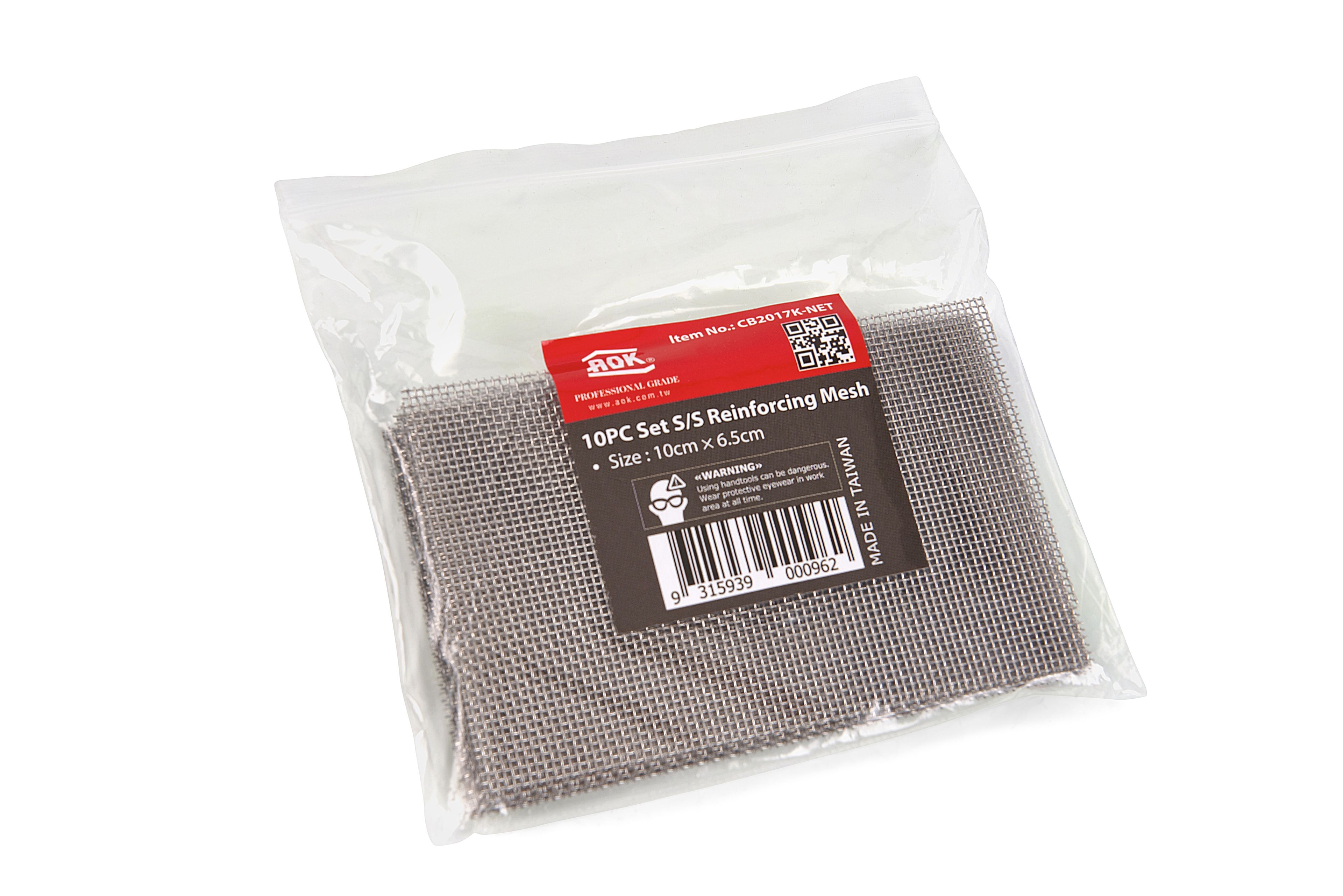 Rete di rinforzo AOK, adatta per saldature in plastica, 10 pezzi 10 x 6,5 cm per la saldatrice AOK professionale per plastica