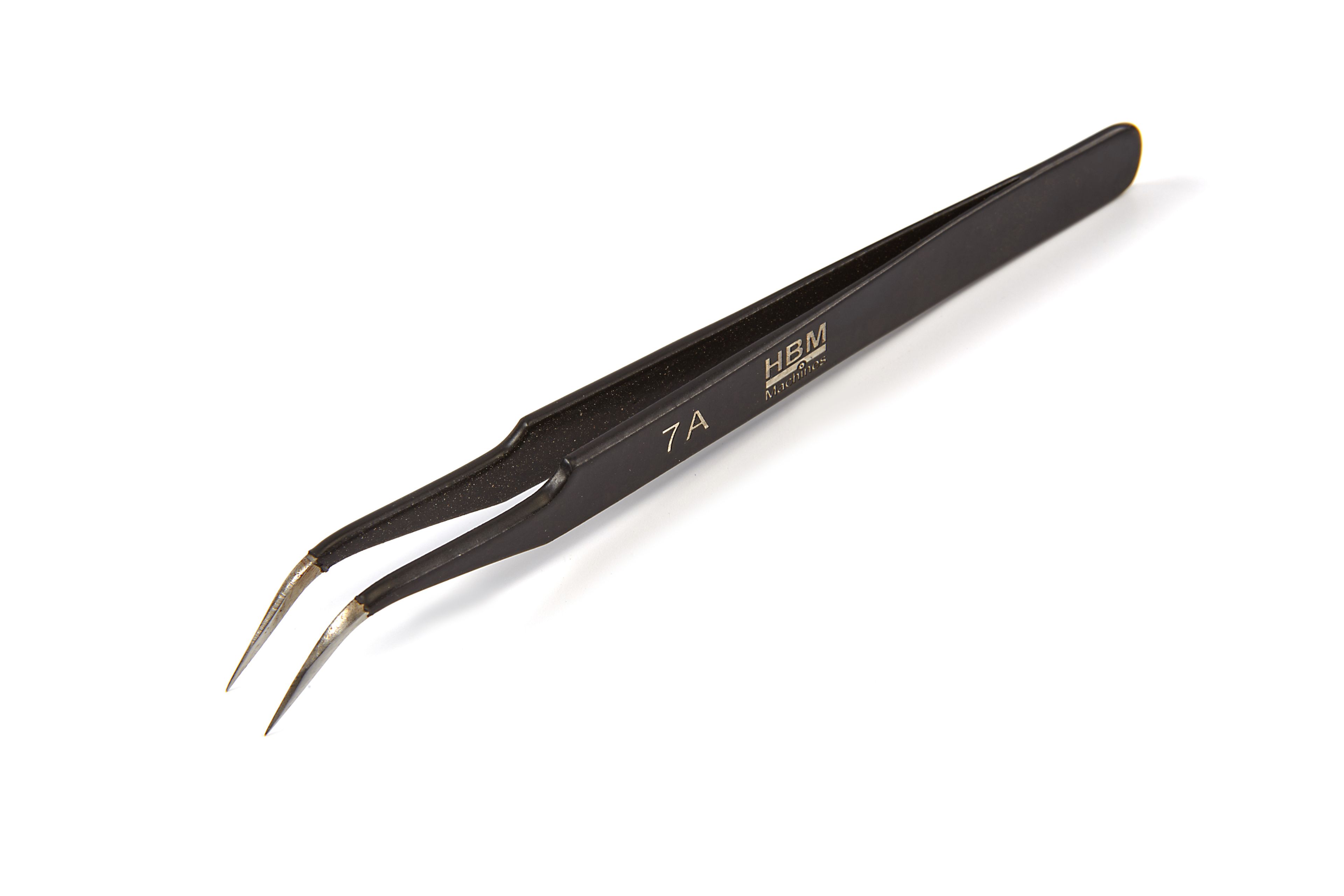 Pince à épiler professionnelle HBM anti-magnétique en acier inoxydable avec mâchoire courbée ST-34 Image 2