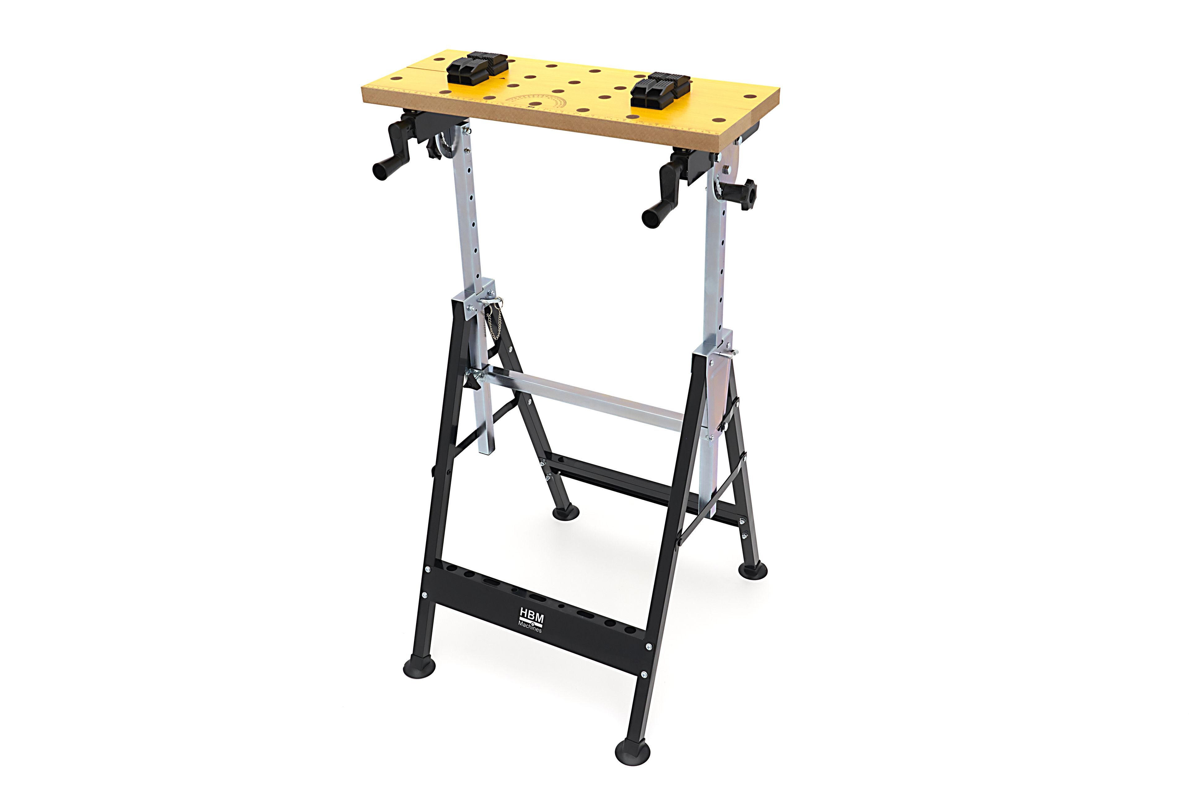 HBM draagbare werkbank, met in hoogte verstelbaar en kantelbaar werkblad Image 8