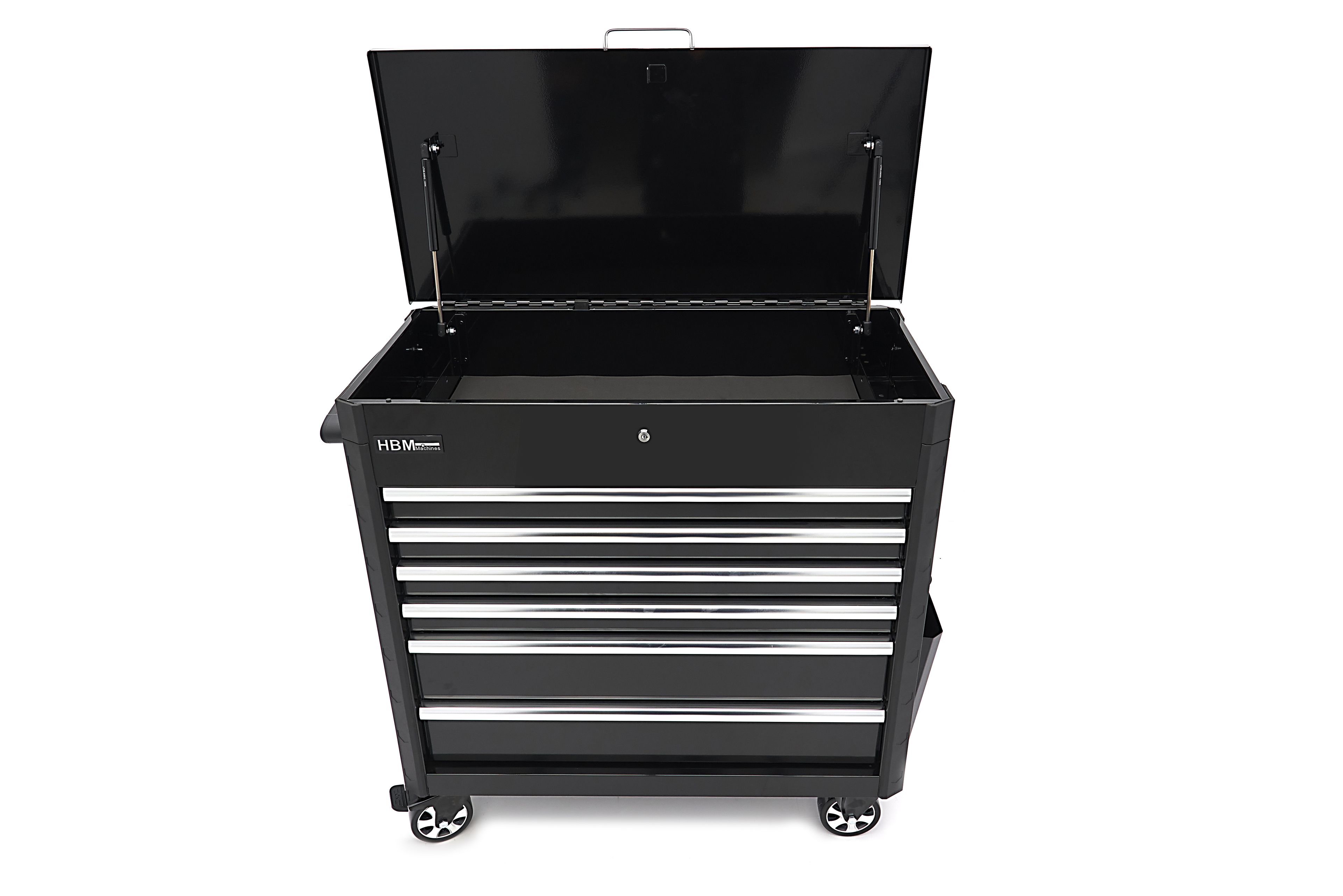 Carro de herramientas HBM con 6 cajones, 97 cm, negro Image 13