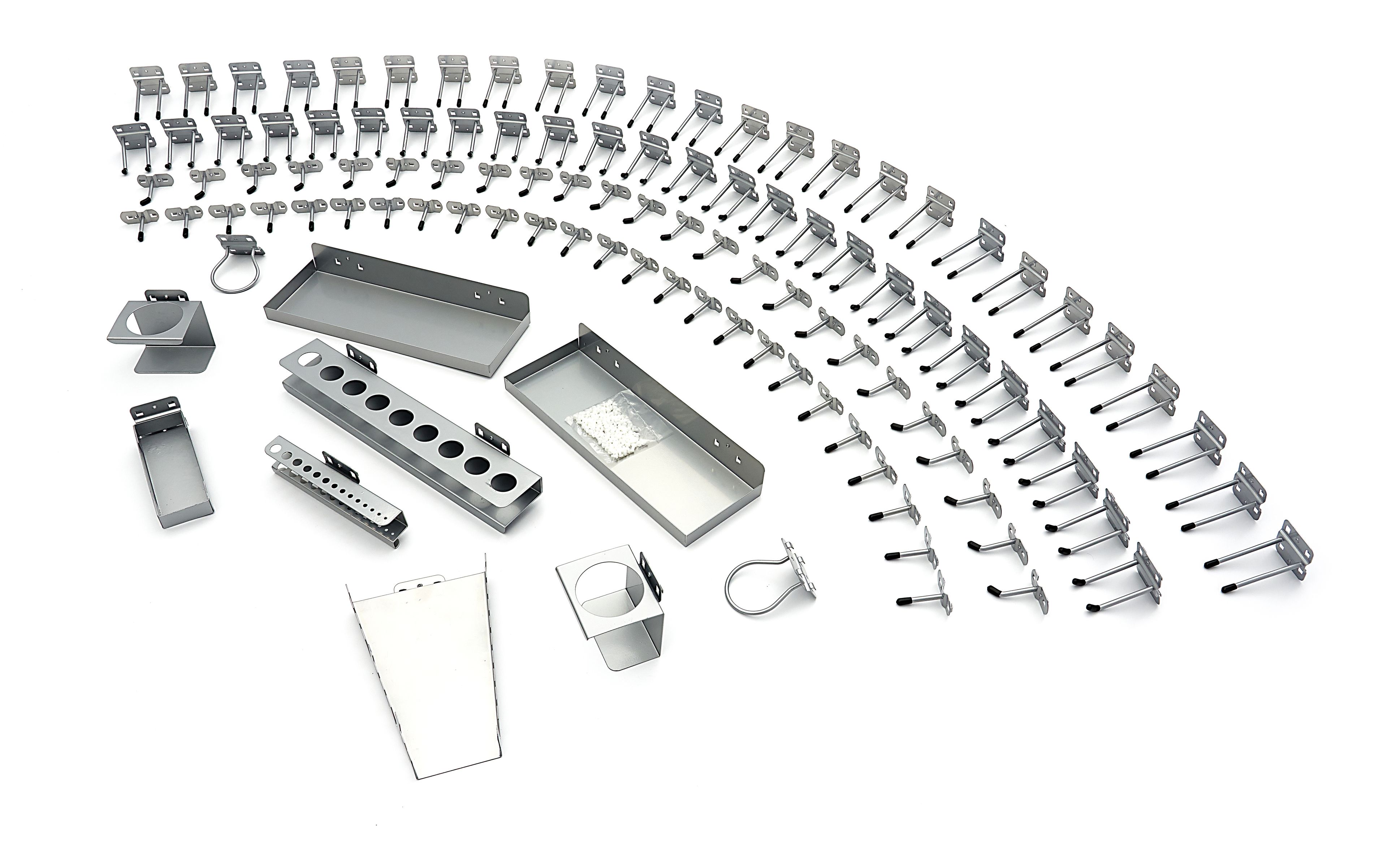 HBM 110 crochets, supports de rangement et poubelles pour les murs d'outils et les postes de travail modulaires HBM. Image 3