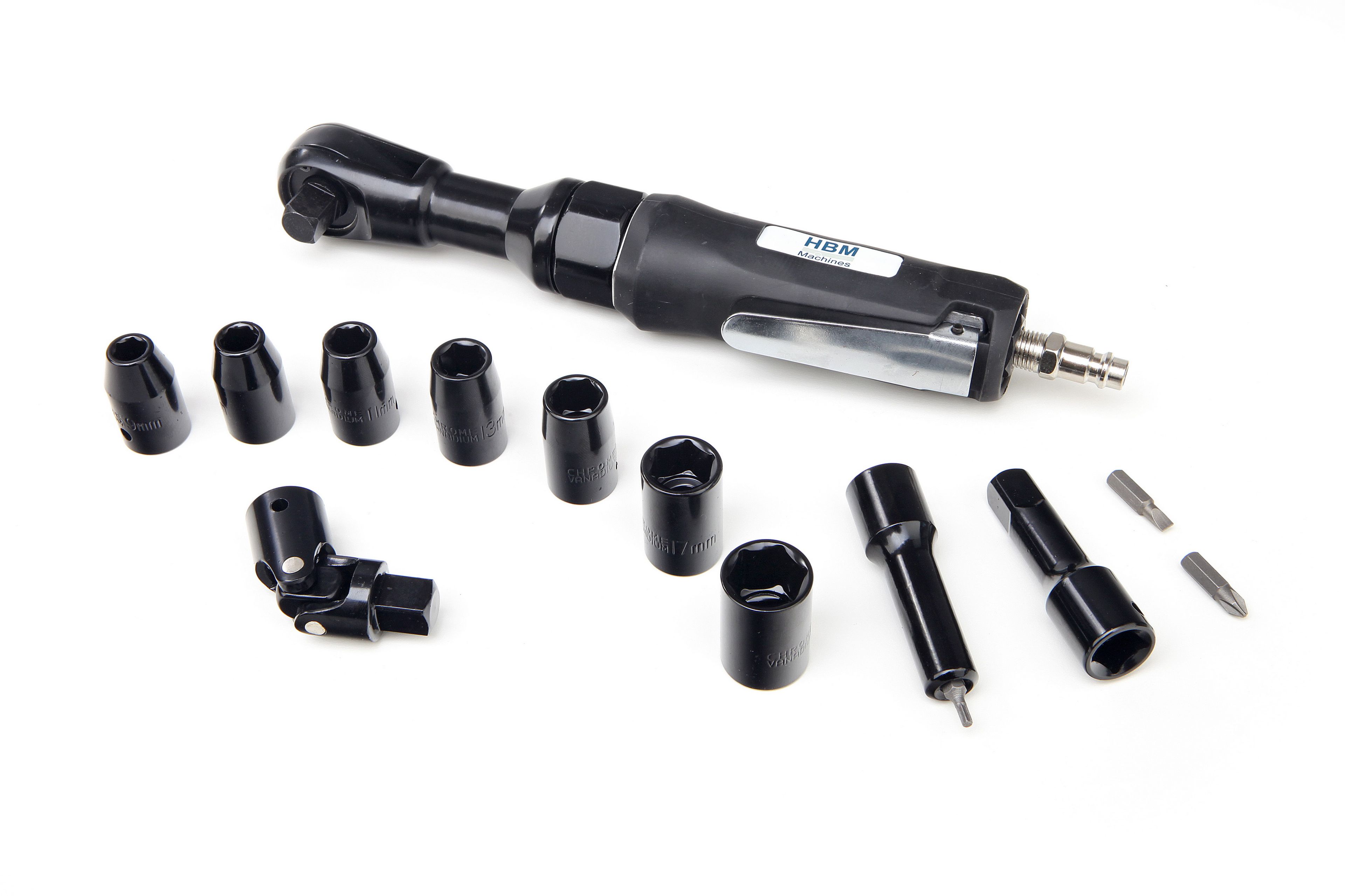 HBM 17 Delige 1/2 inch Slagratelset