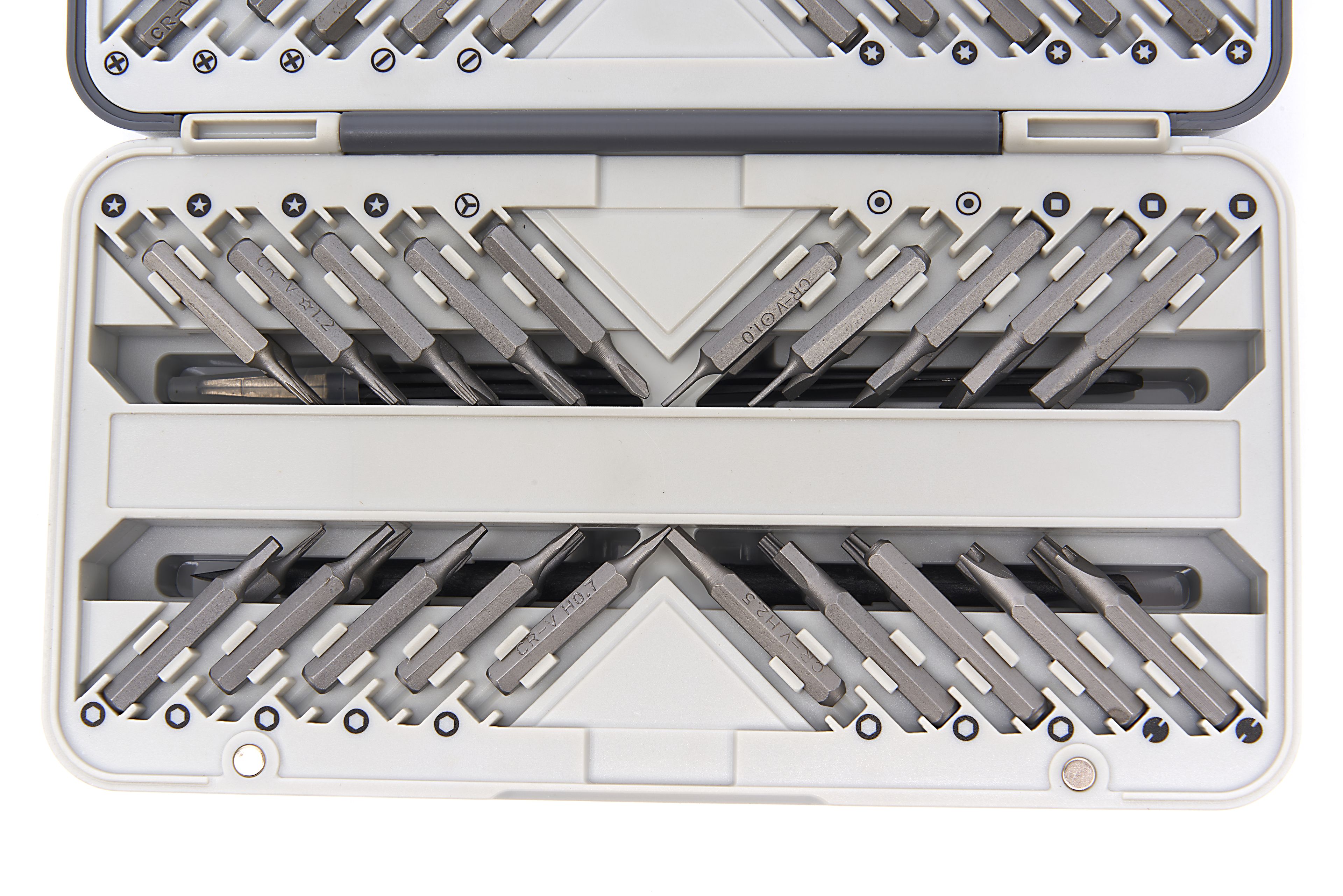 HBM 66 Pezzi Cacciavite di Precisione, Set di Punte con Prolungamento Flessibile, 2 Pinzette e 2 Spatole Universali Image 7