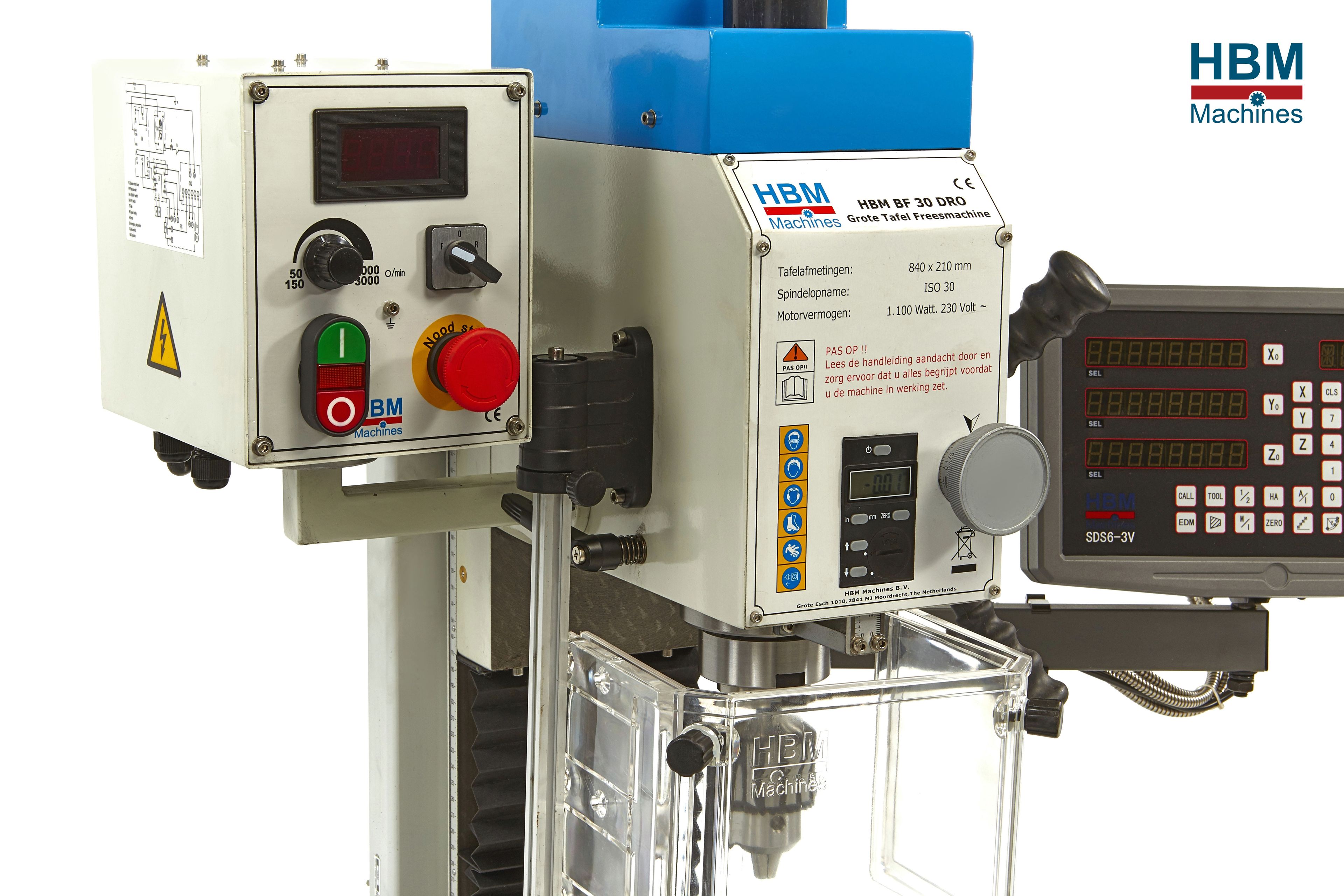 HBM fraiseuse BF 30 grande table affichage numérique Image 5
