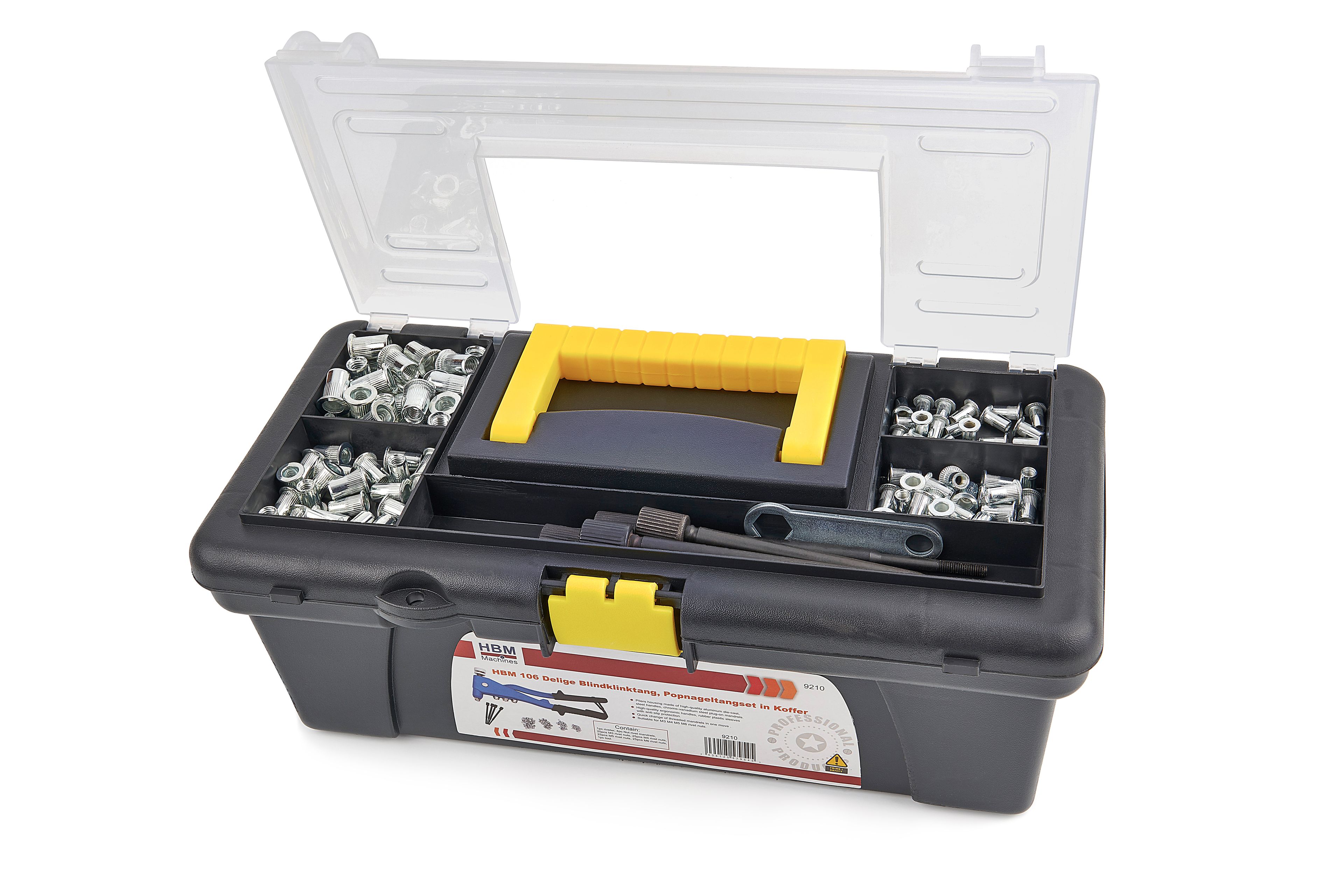 HBM 106 Delige Blindklinktangset in Koffer M3 - M6 Image 5