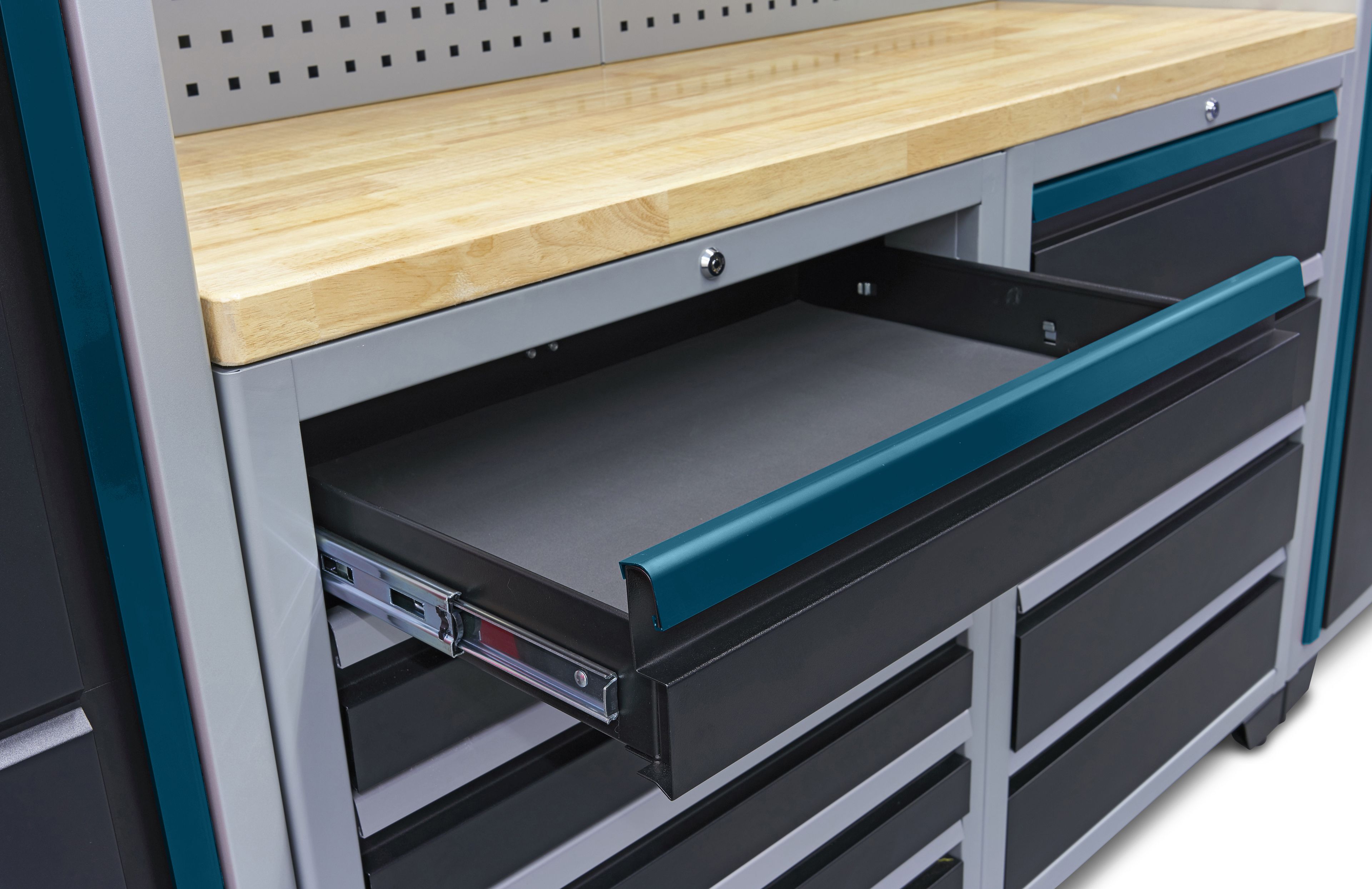 Système d'atelier modulaire professionnel de luxe HBM, 16 pièces, noir bleu Image 4