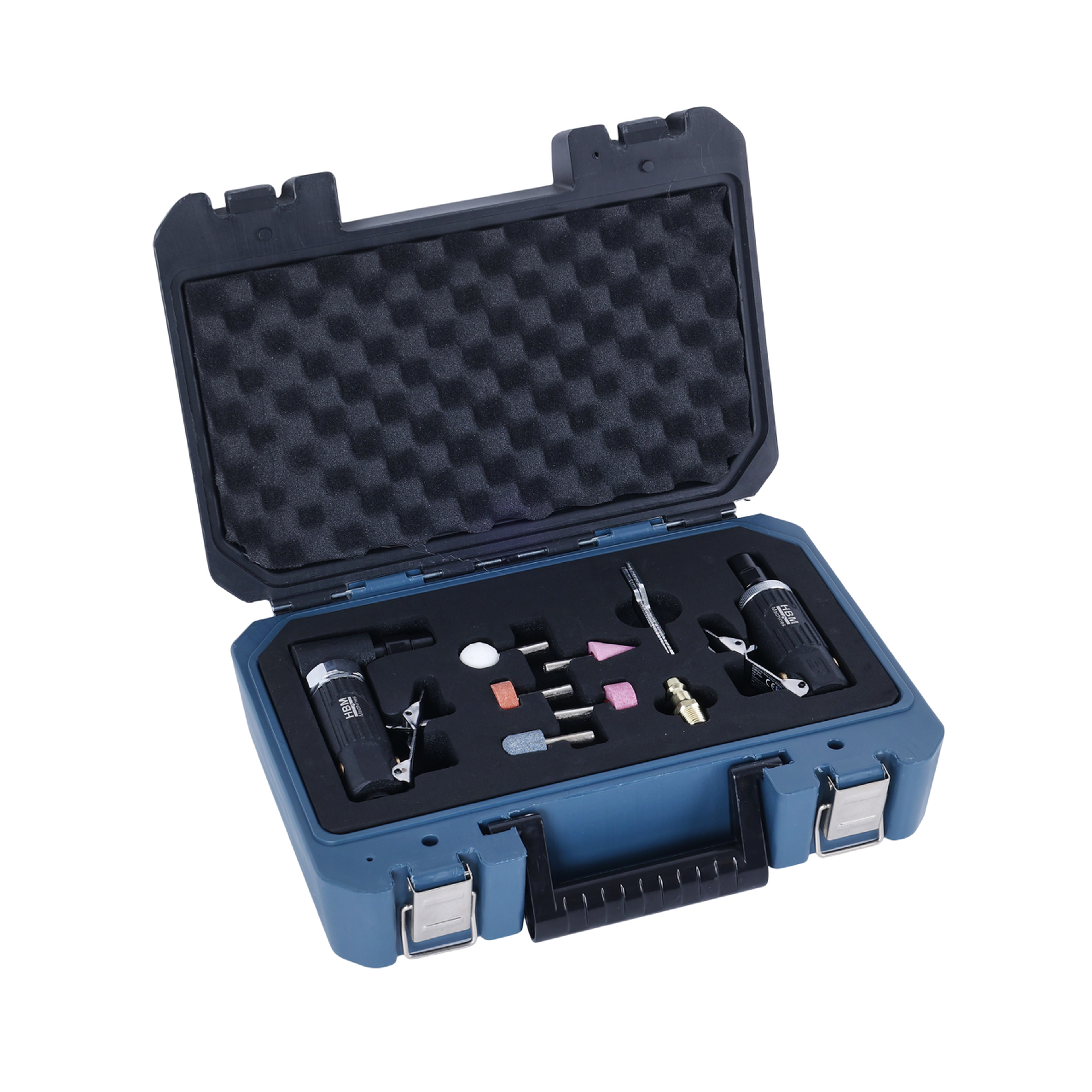 HBM pneumatische haakse en rechte stiftslijper set