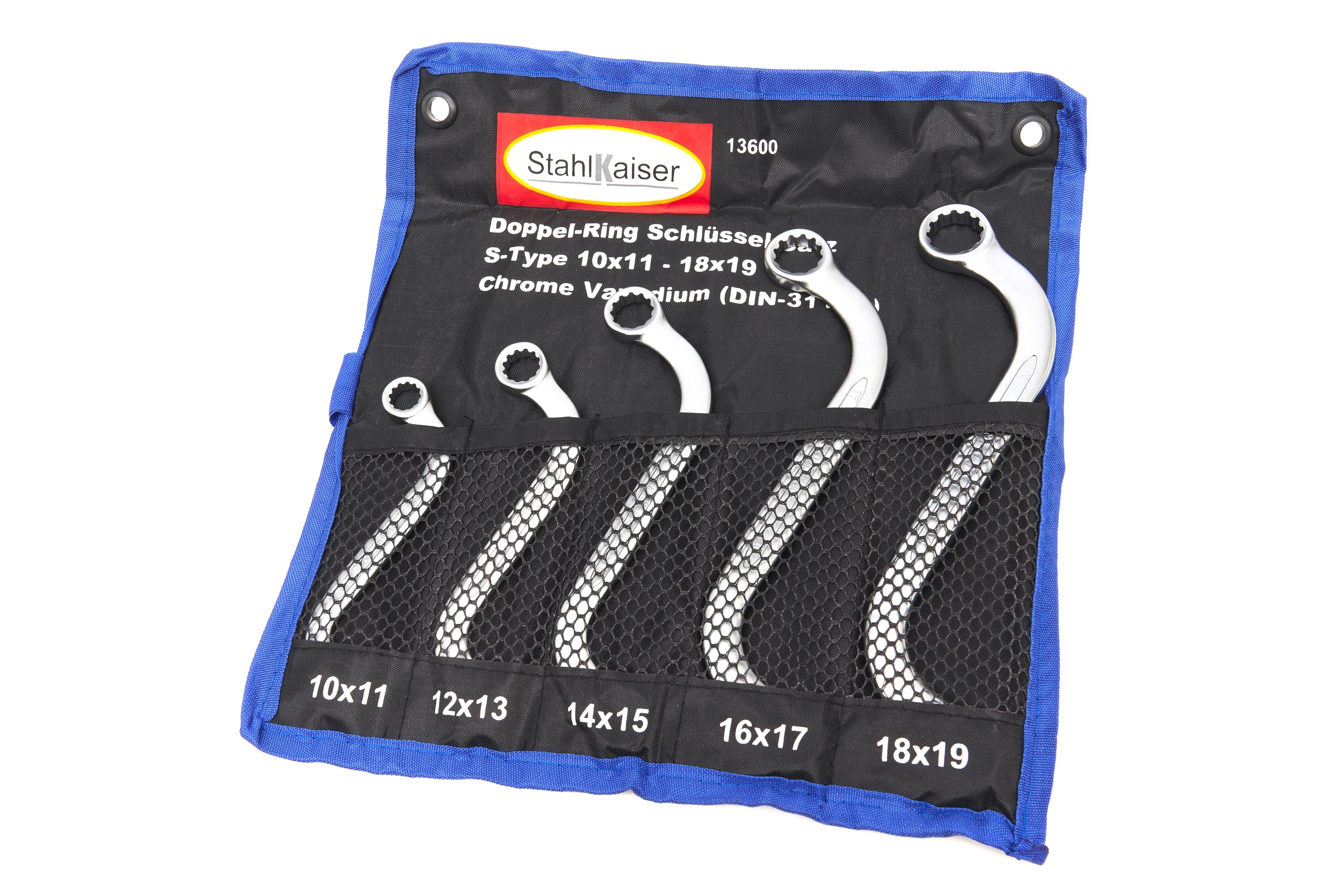 Stahlkaiser 5-tlg. Doppelringschlüsselsatz 10 - 19 mm. Image 3