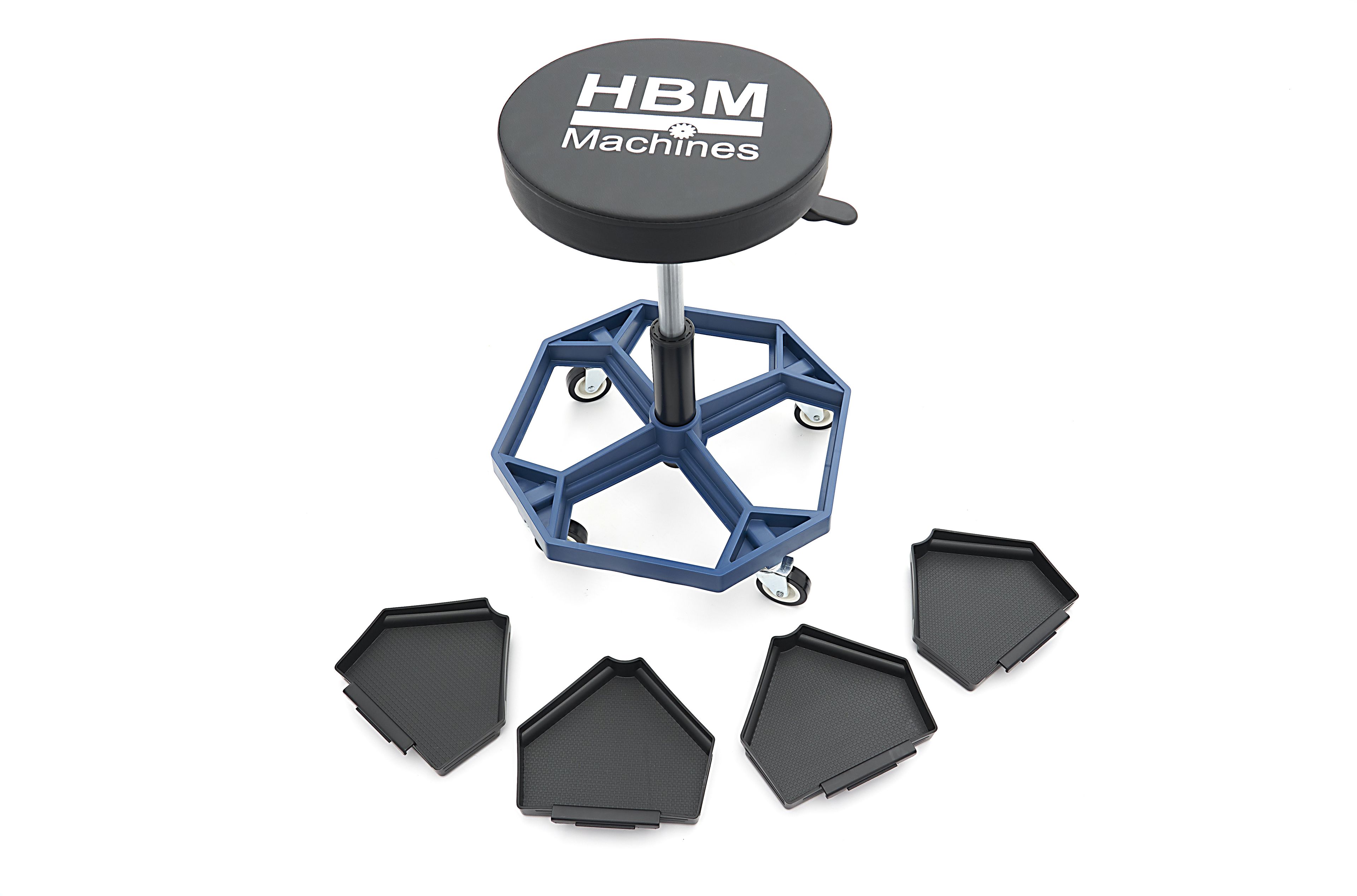 Chaise pneumatique HBM avec quatre plateaux amovibles Image 3