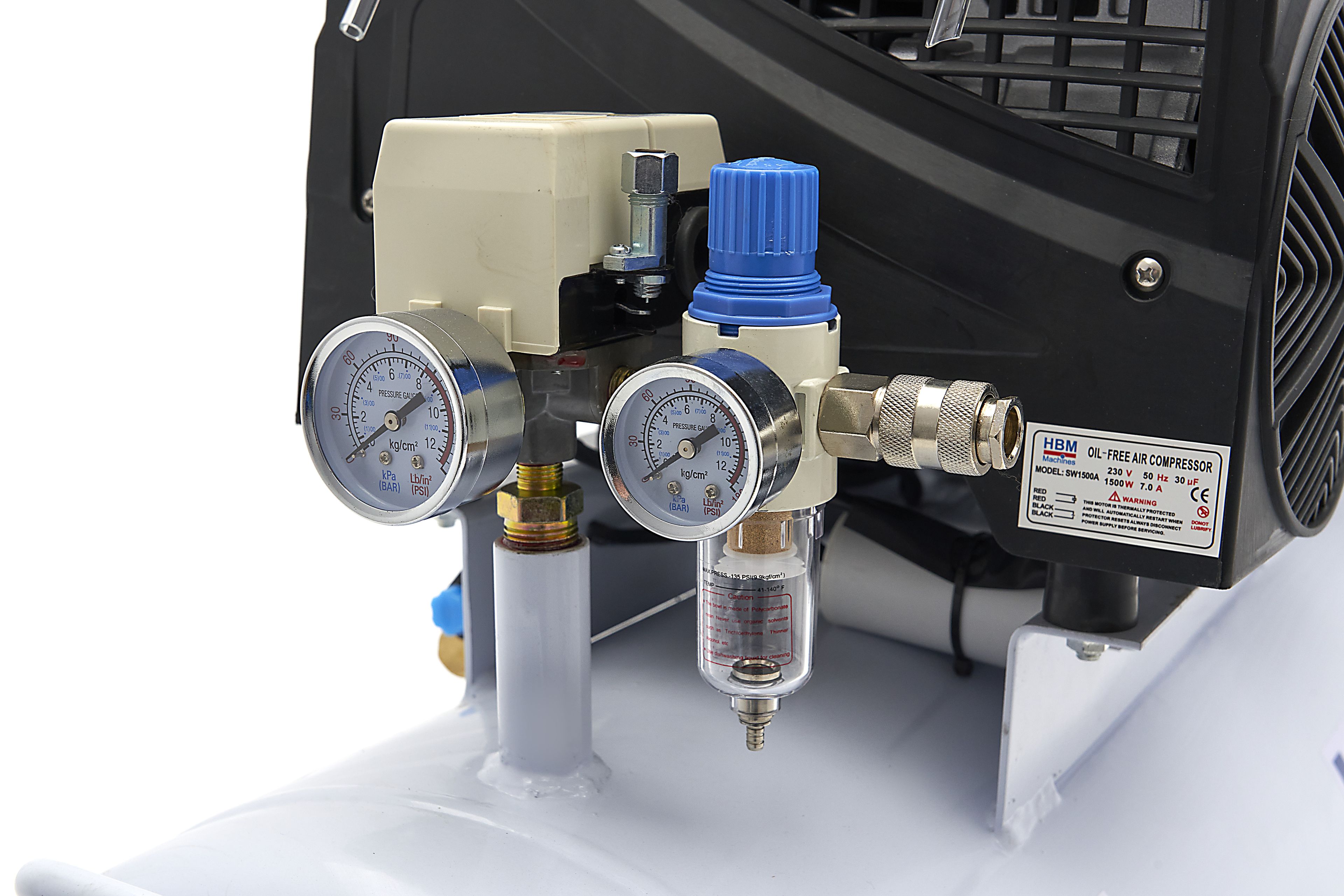 HBM 6 PK - 150 Liter Low Noise Compressor - Model 2 Image 15