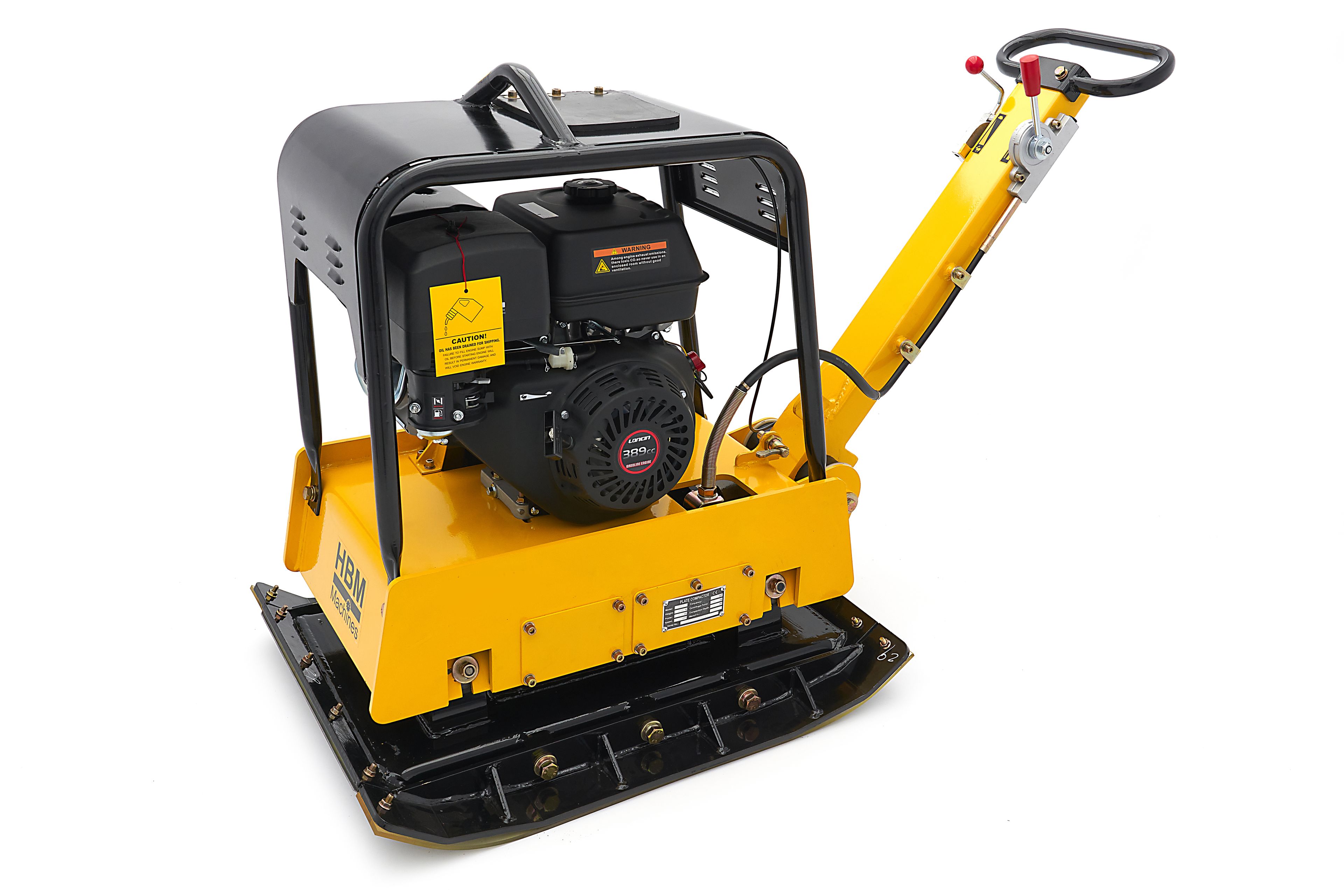 HBM Professional 13 HP - 38KN Plaque vibrante réversible 820 x 650 mm, y compris les roues et la plaque de protection de pavage Image 7