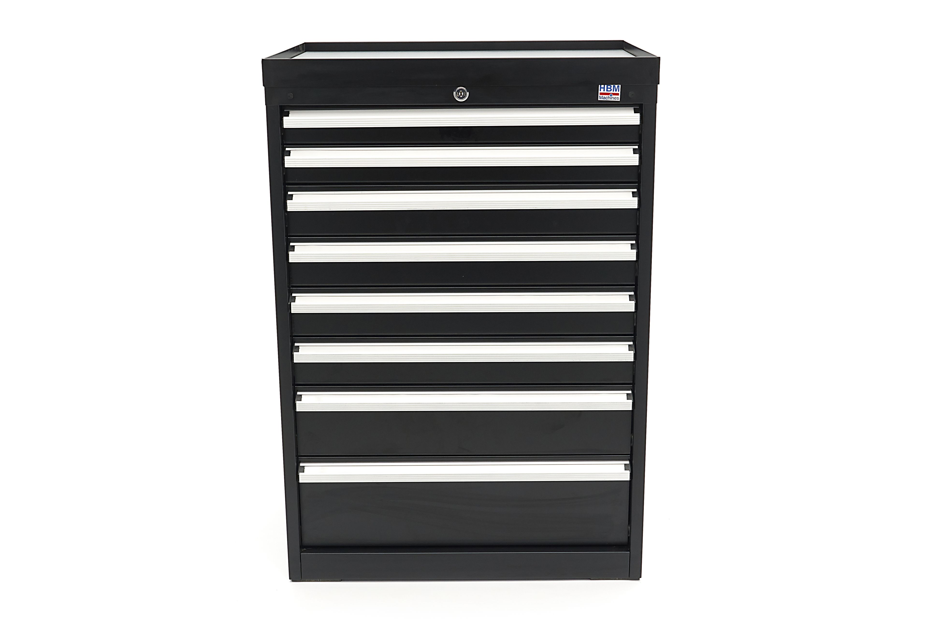 HBM Armoire à outils à 8 tiroirs 72 x 58 x 100 cm noire Image 2