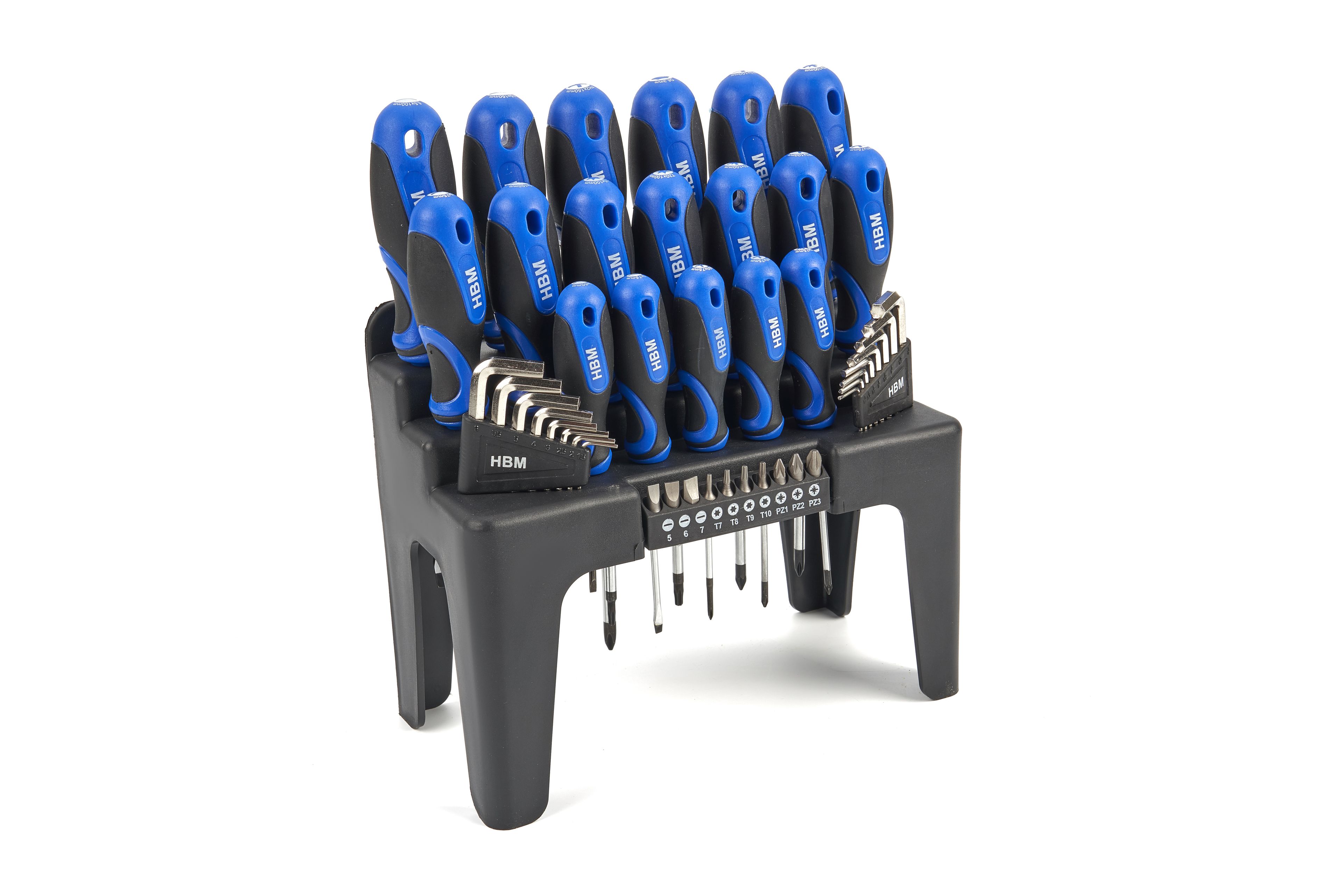 HBM Profi 44-teiliger Softgrip-Schraubendreher-Satz, Innensechskantschlüssel-Satz und Bit-Set Image 4
