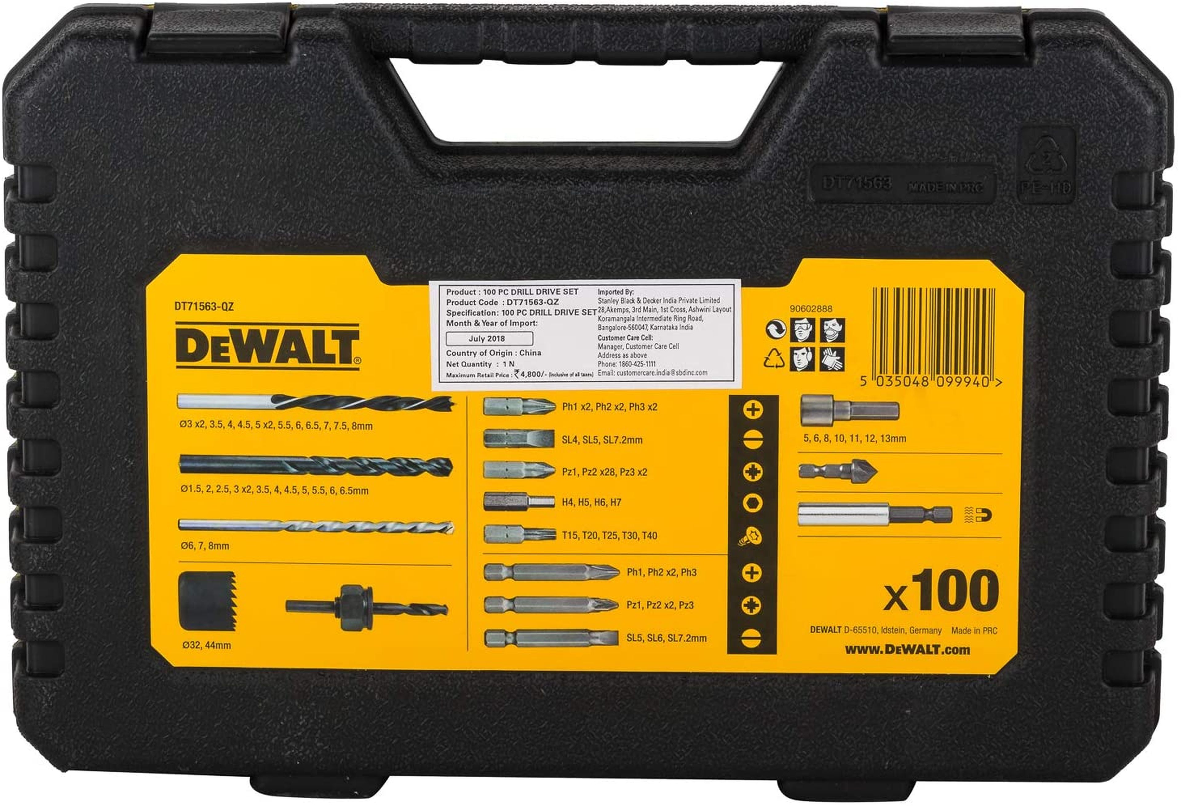 DeWalt - Kit d'accessoires de 100 pièces dans une mallette Image 7