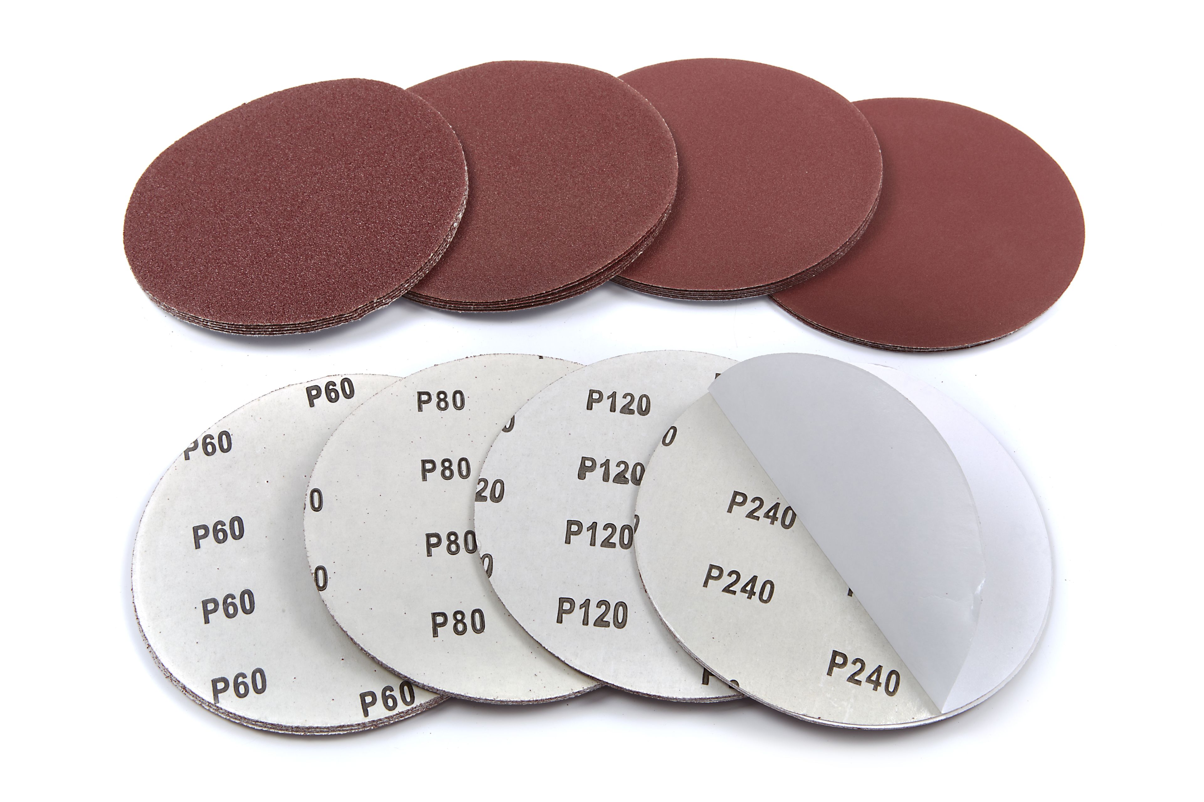 Conjunto de discos de lija autoadhesivos de 150 mm y 40 piezas