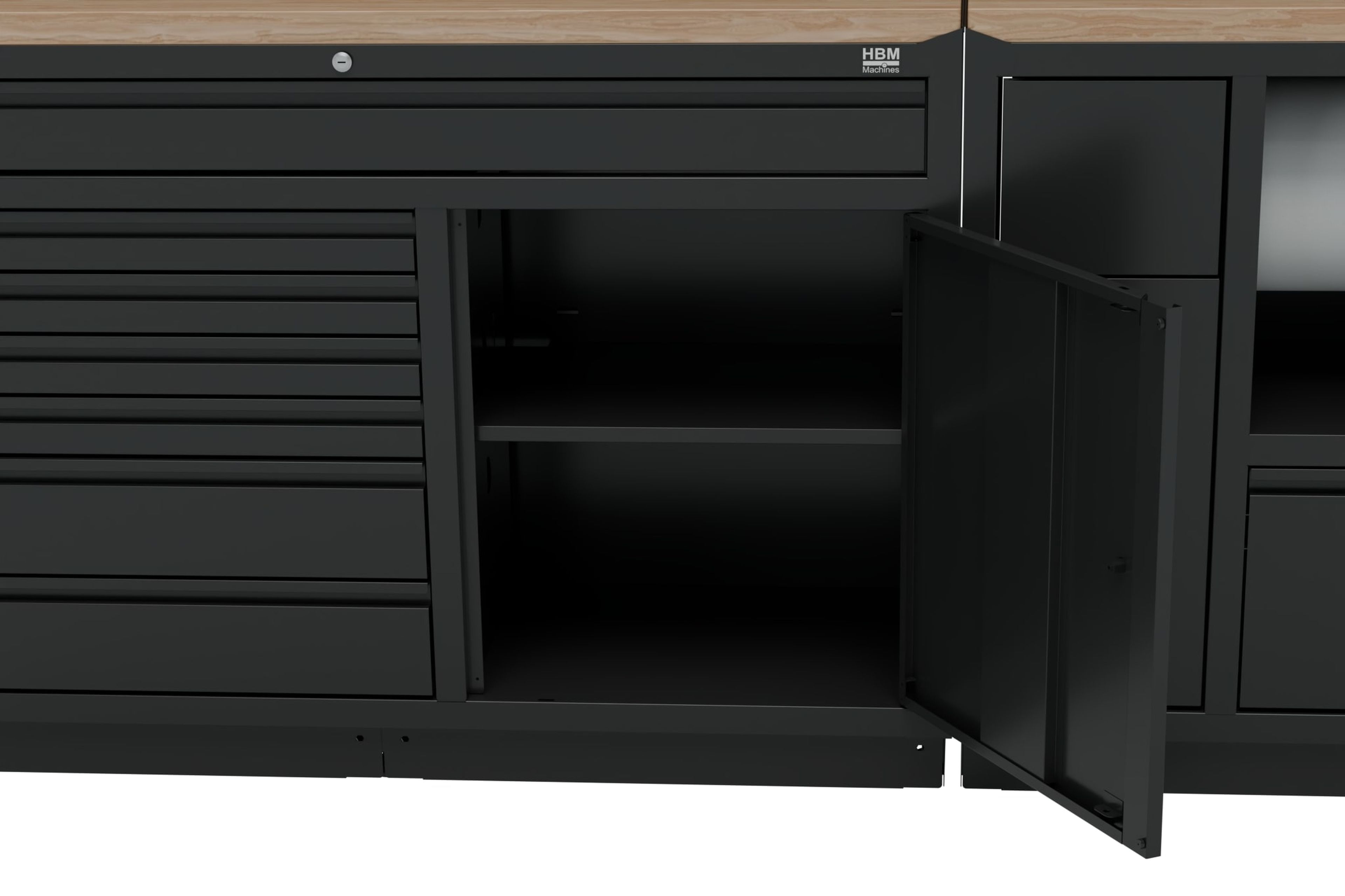HBM modulair werkplaatssysteem 10-delig, zwart Image 7