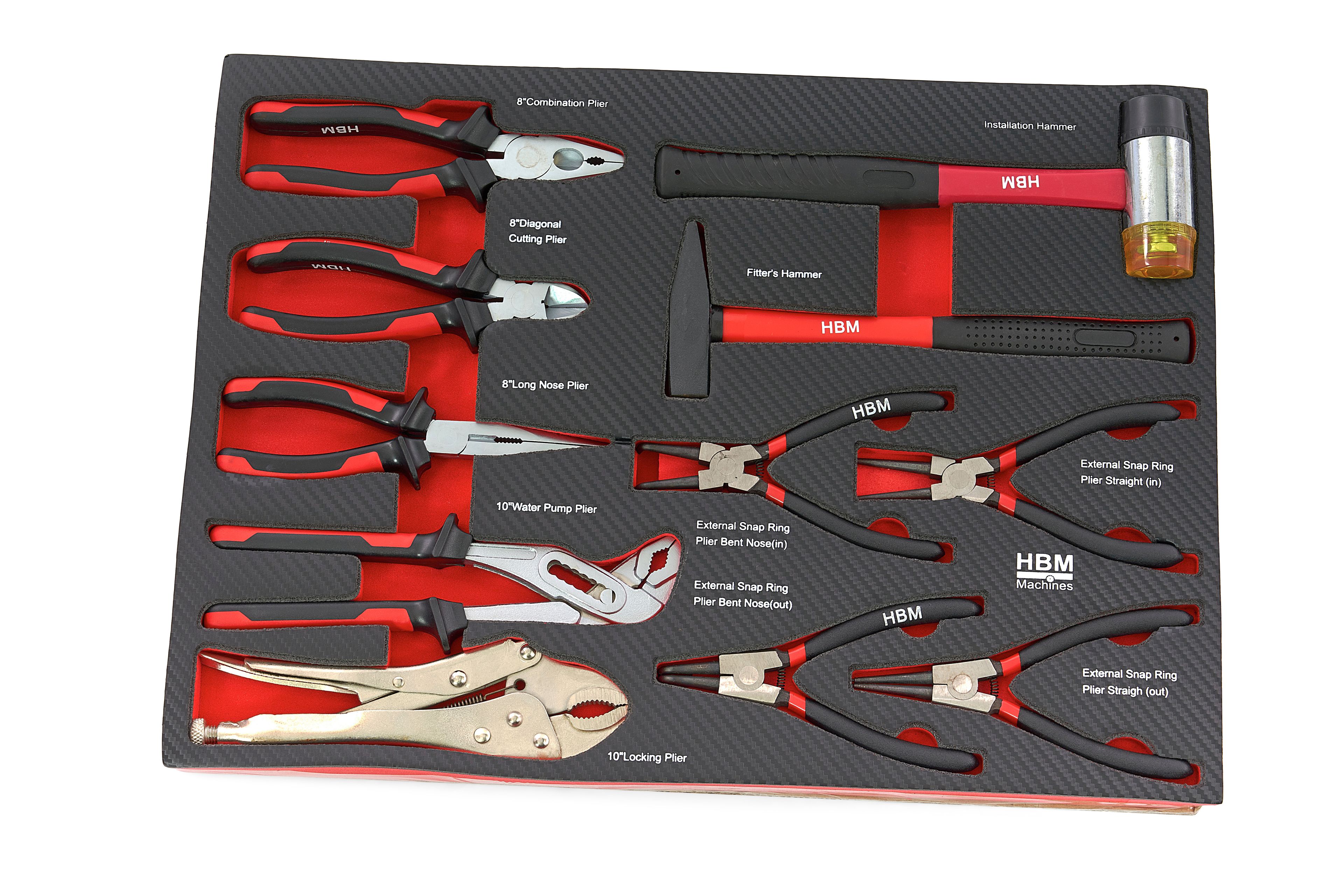 HBM carro de herramientas lleno 196 piezas, negro Image 20