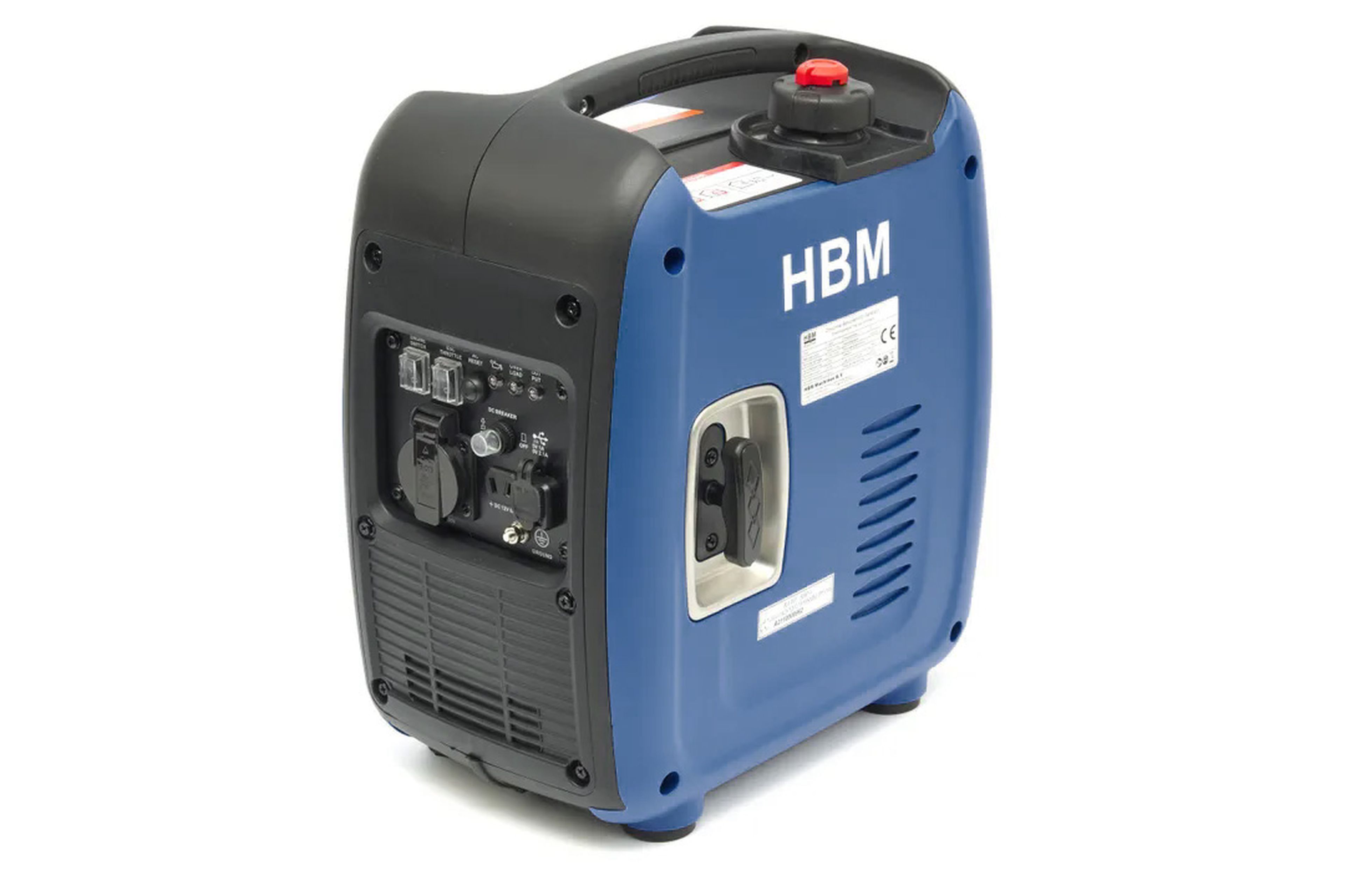 HBM generatore inverter con motore a benzina da 60 cm³ 230V/12V/5V USB 1000W