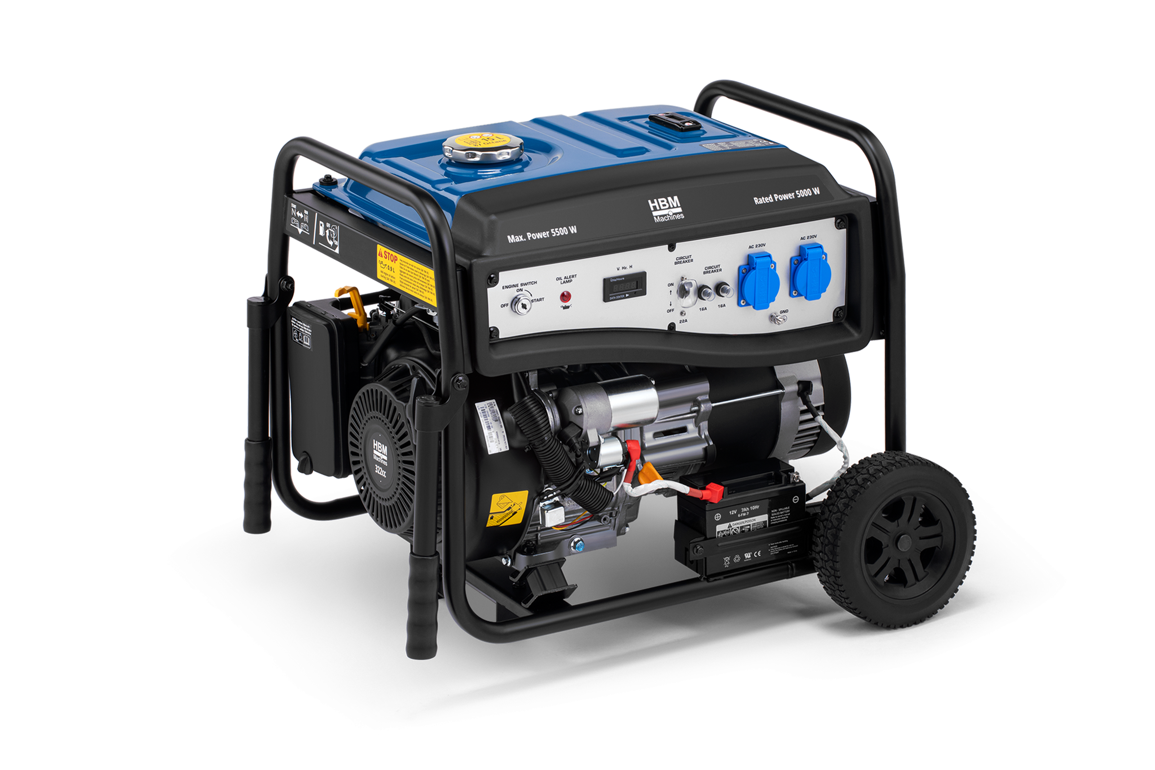 HBM générateur avec moteur à essence de 322 cm³ 230V 5500W Image 4