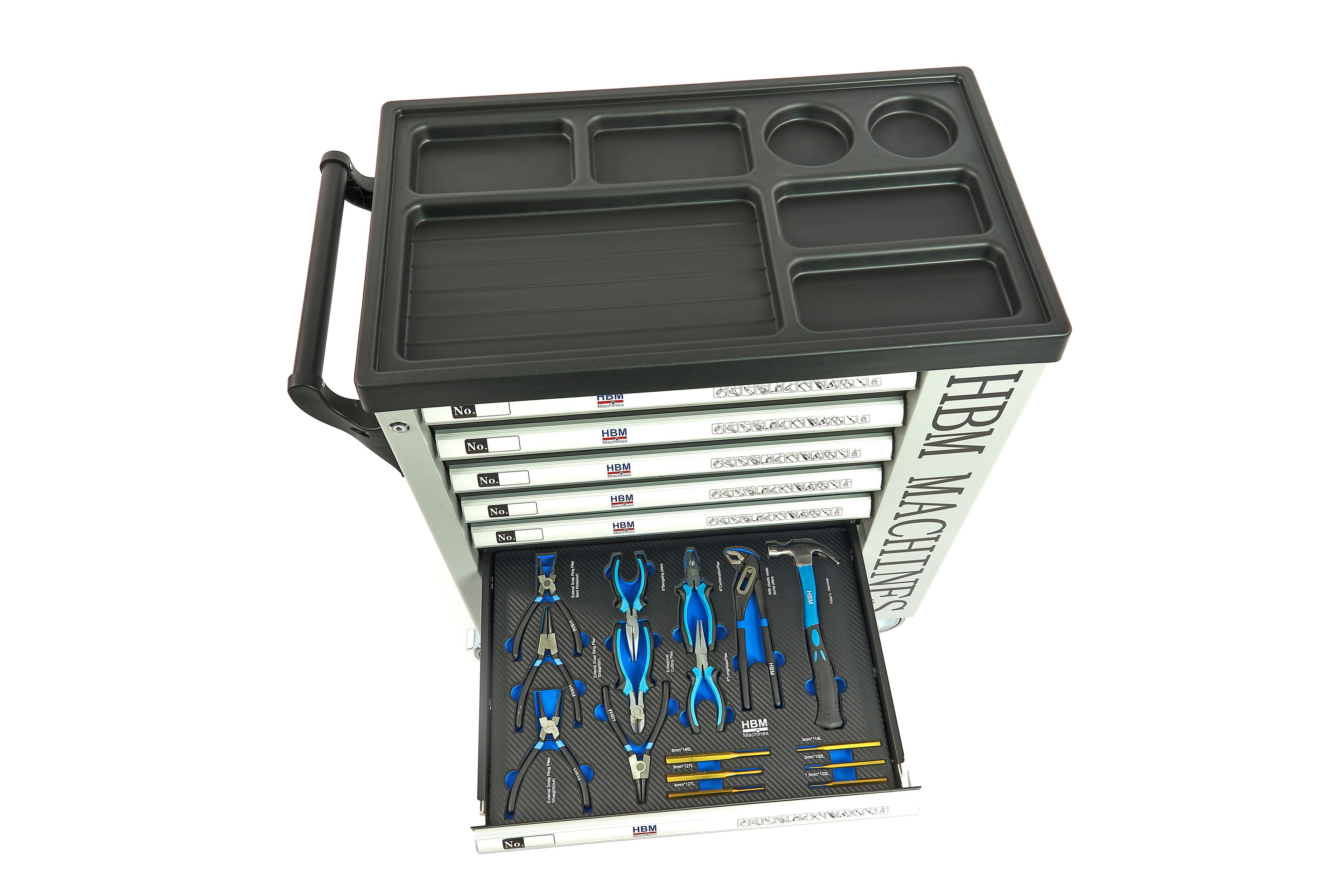 HBM servante à outils garnie 262 pièces, noir Image 22