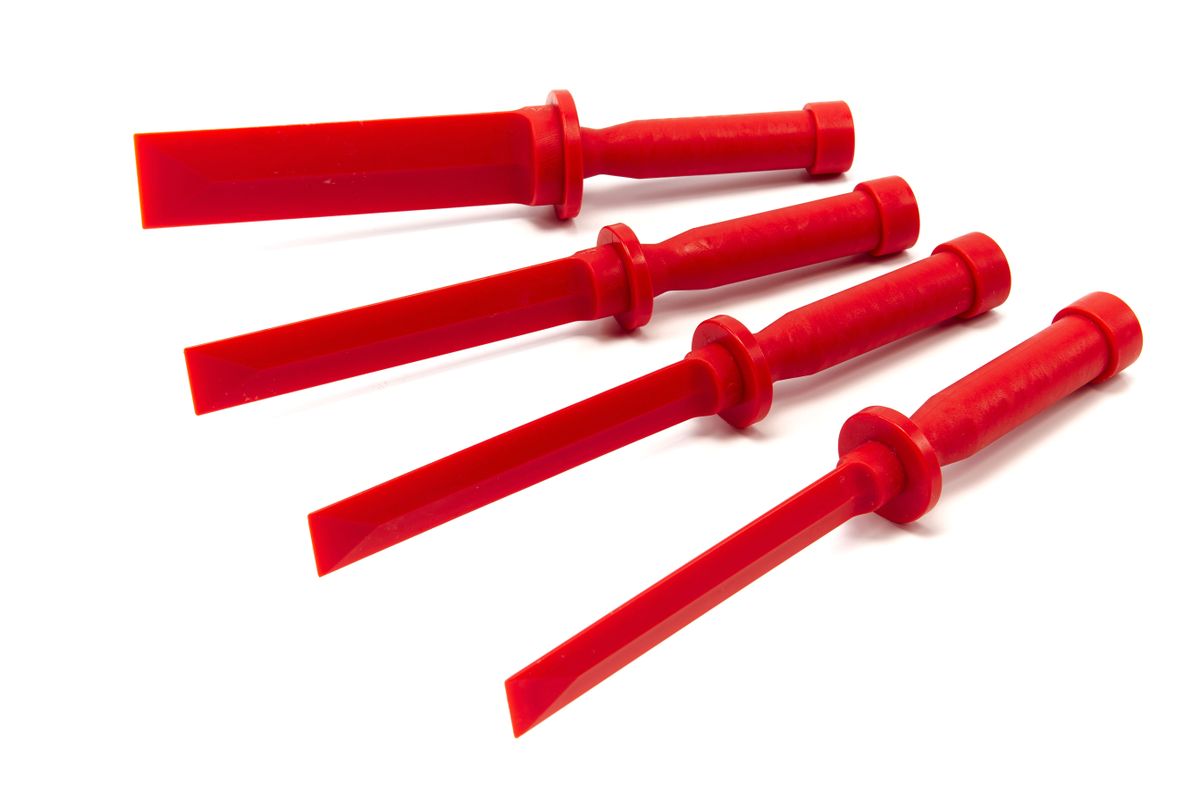 Juego de raspadores de plástico HBM de 4 piezas