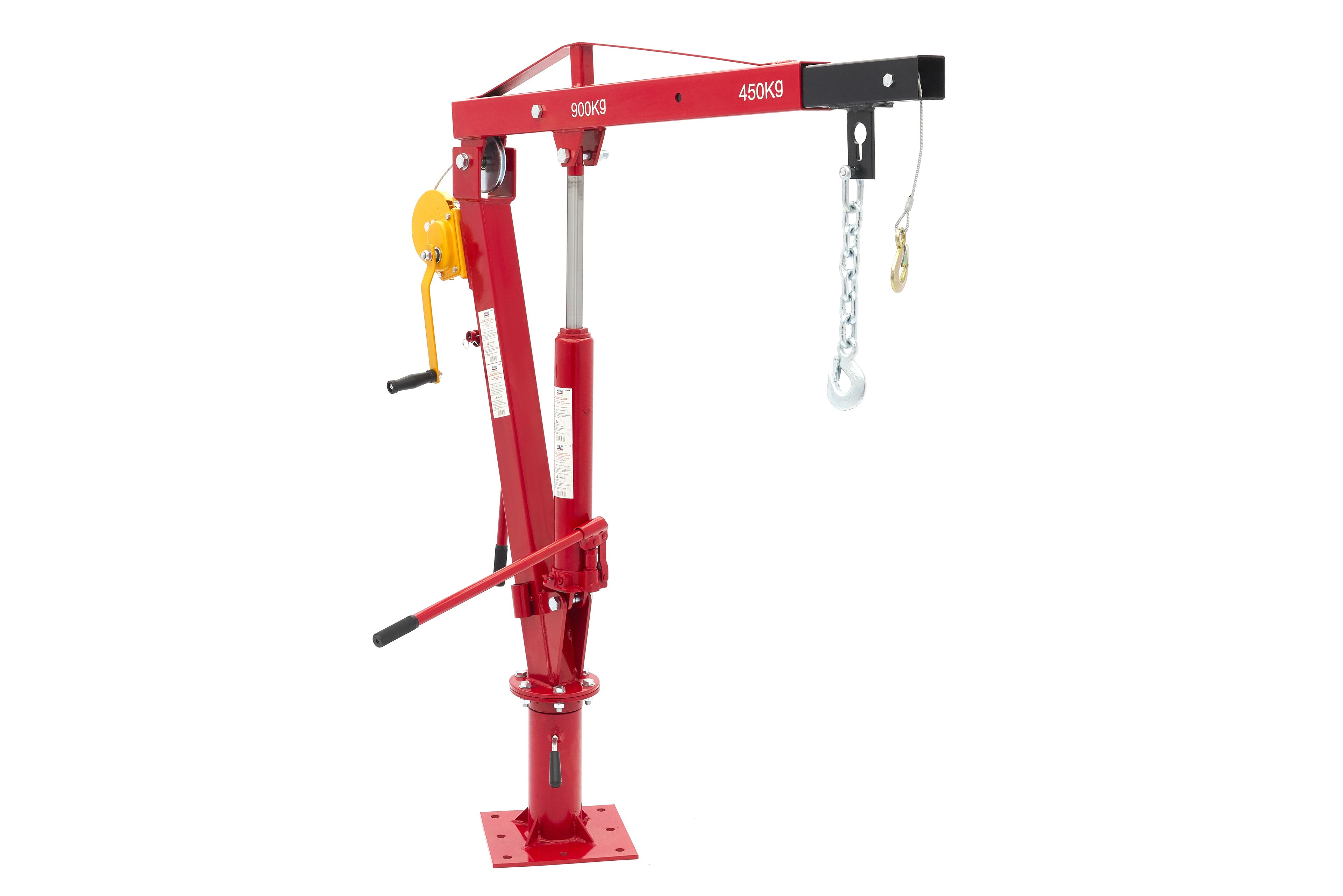 HBM Gru idraulica per rimorchio da 900 chilogrammi, gru di carico