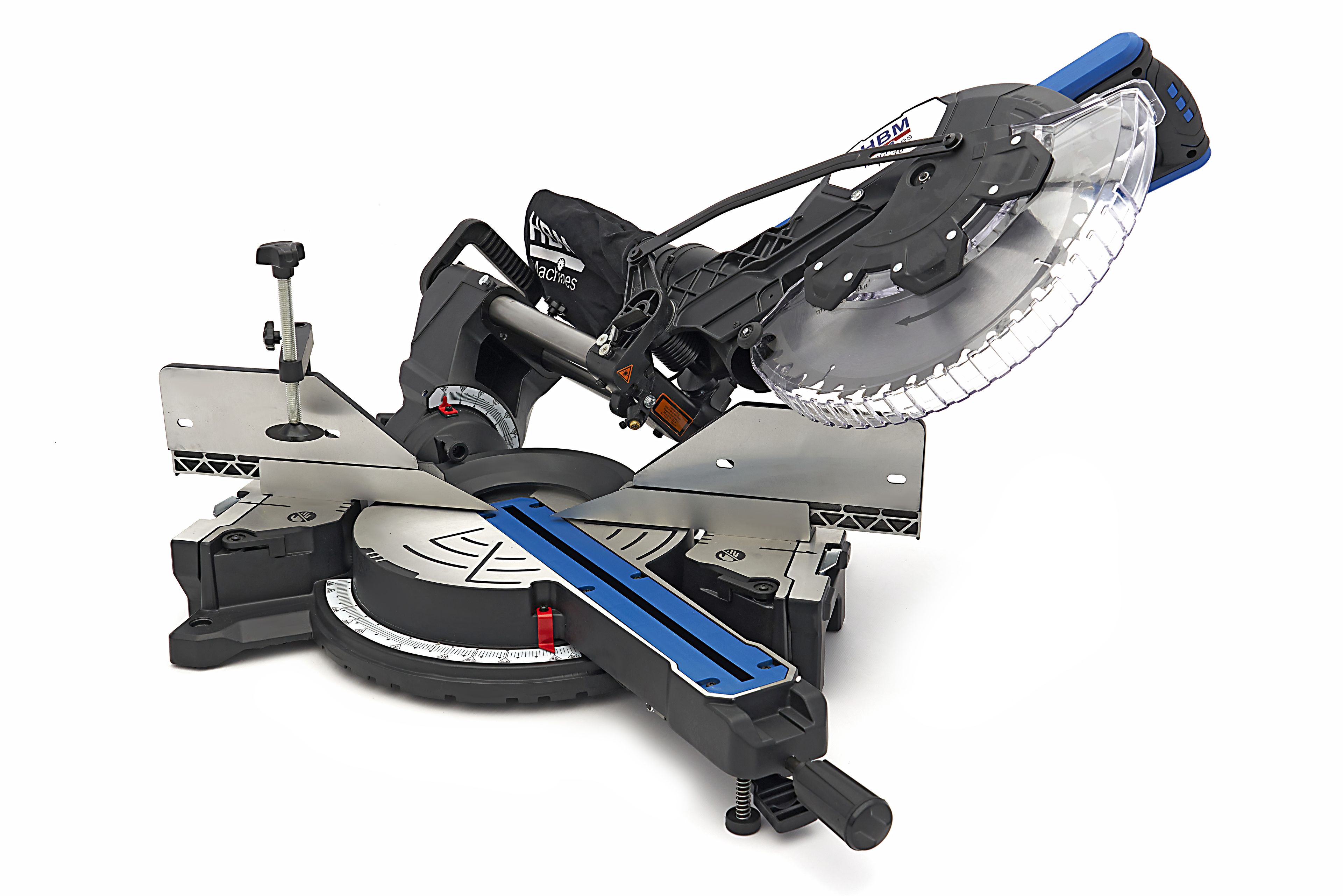 HBM 305 x 108 mm Scie à bras radial, scie à tronçonner, scie à traction avec laser Image 8