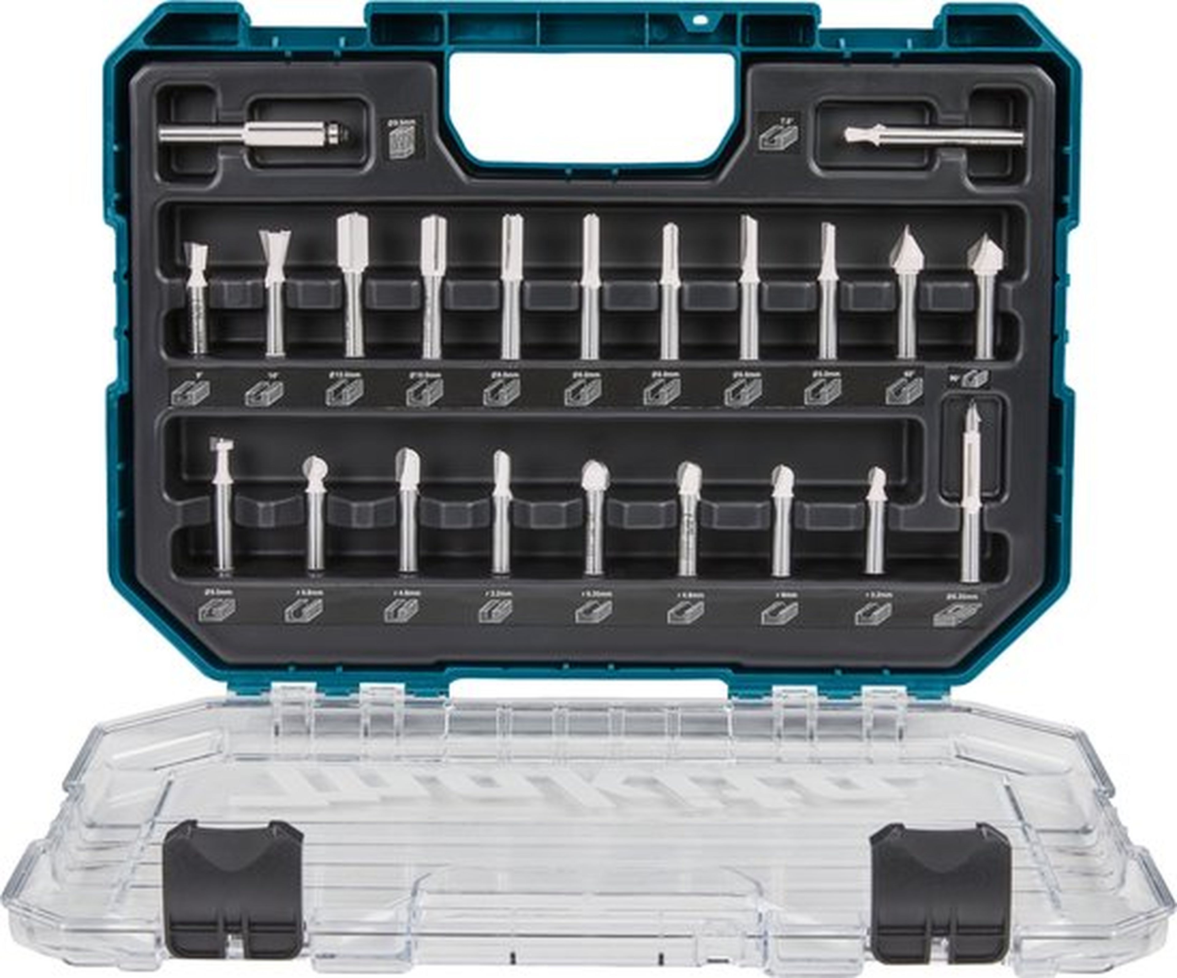 Makita freesset 8 mm, 22-delig, D-74784