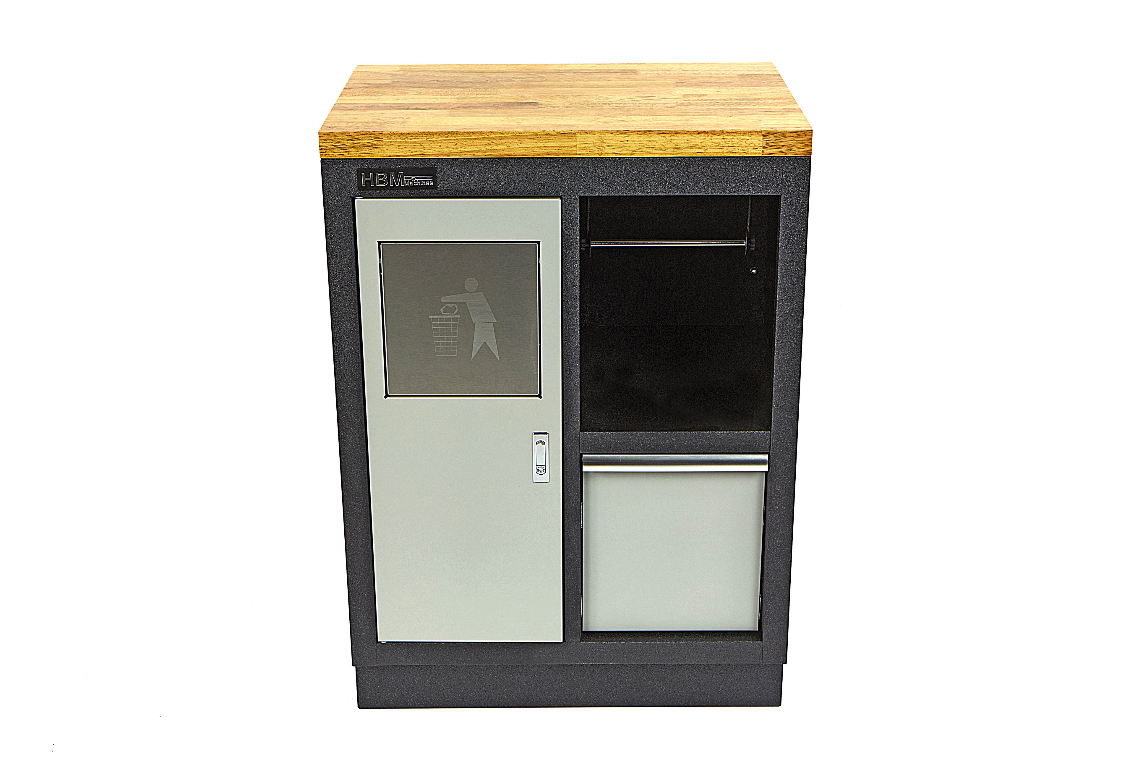 HBM Cubo de basura y soporte de papel para equipos de taller Image 10