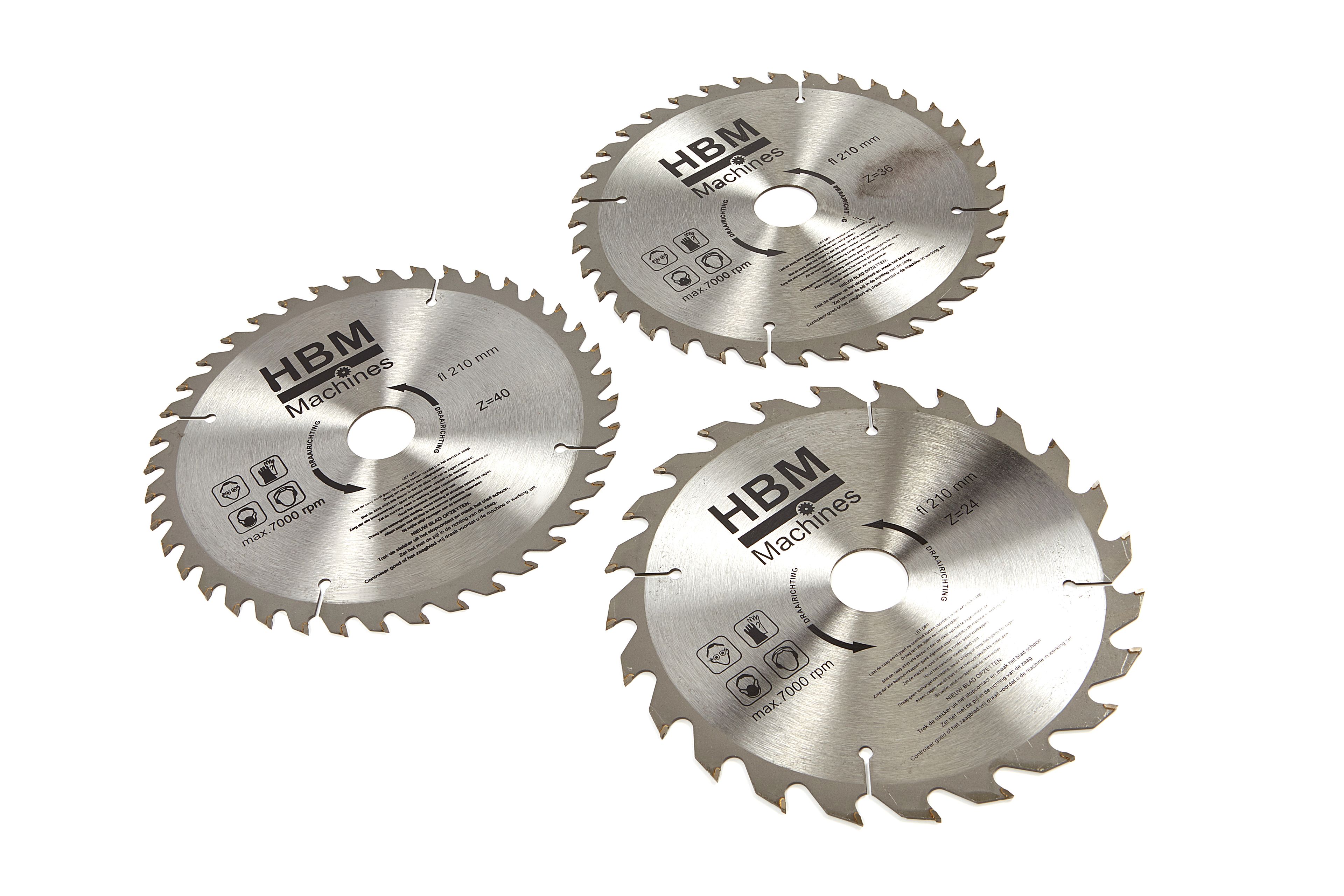 HBM Seghe Circolari per Legno 210 mm