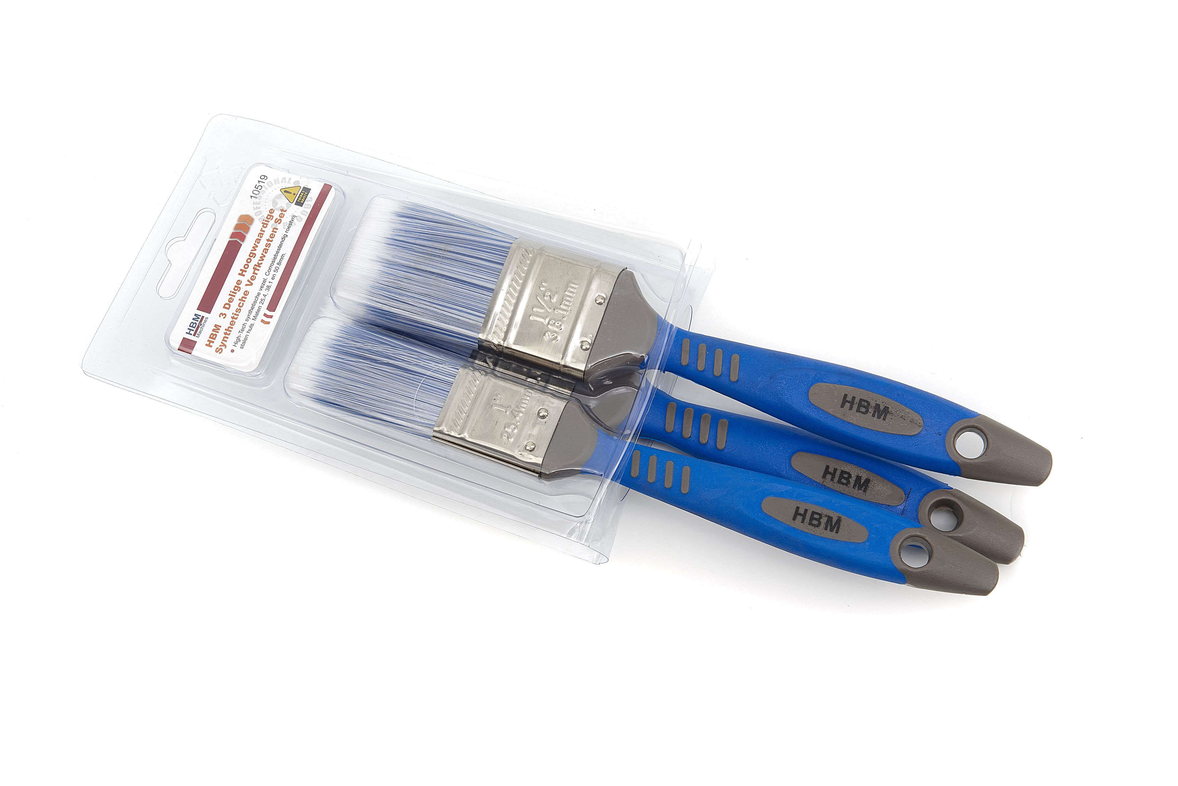 HBM  3 Delige Hoogwaardige Synthetische Verfkwasten Set Image 3
