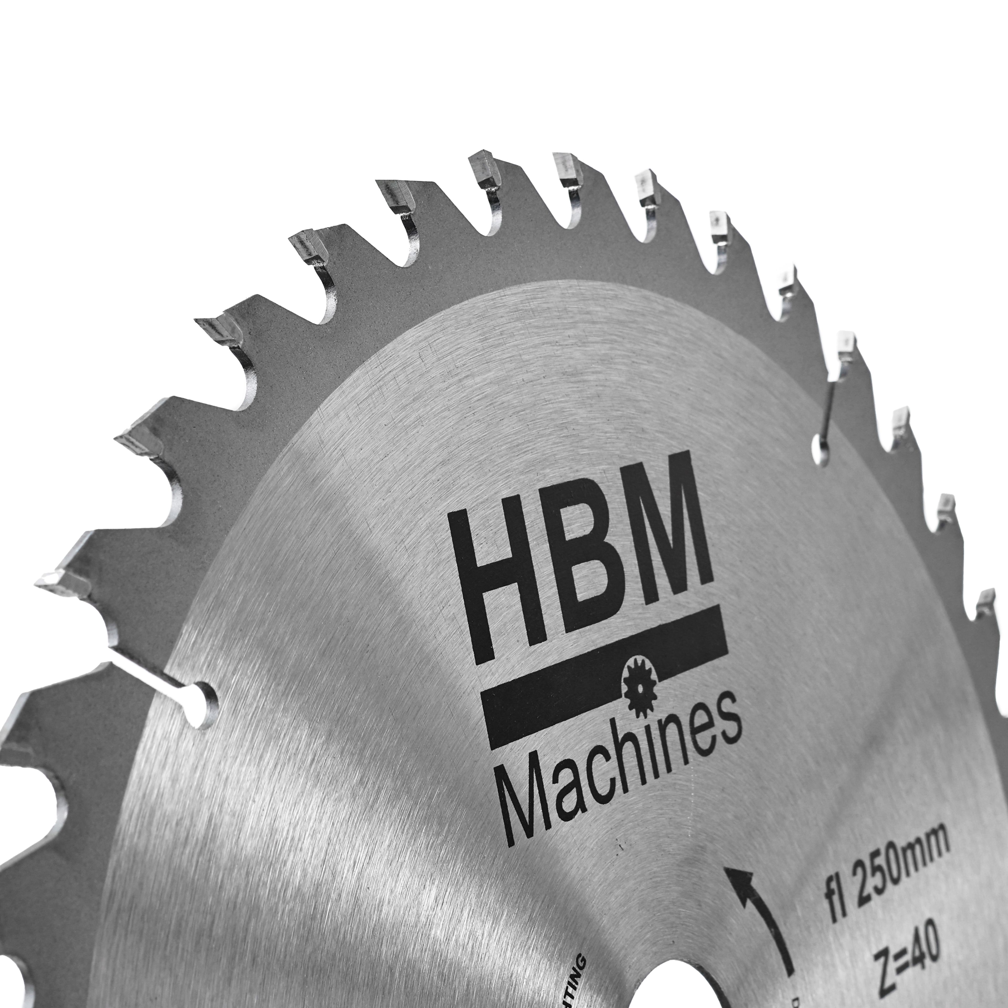 Lames de scie circulaire HBM HM 250 mm pour bois 40 dents Image 3