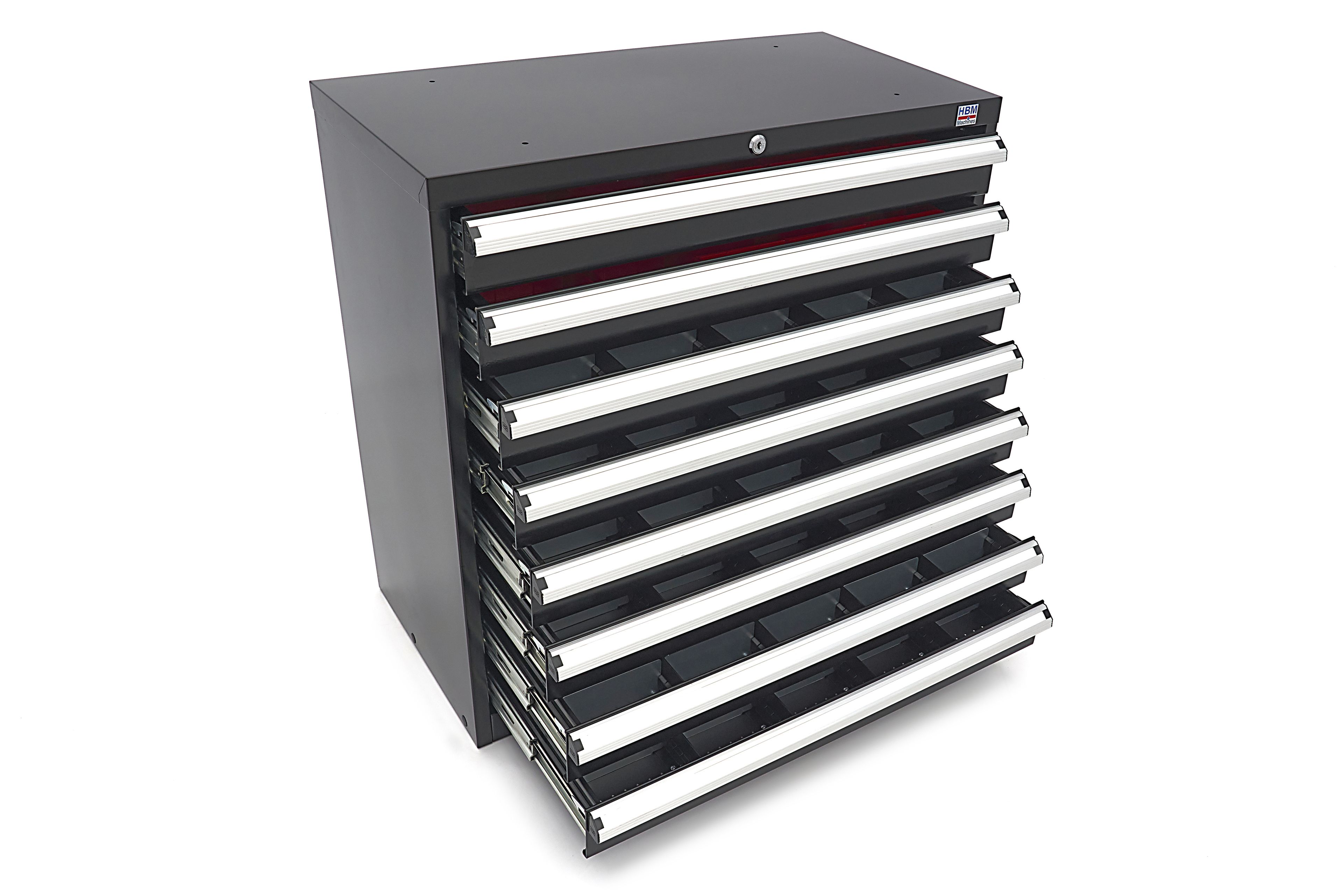 HBM 8 Schubladenschrank / Profi-Werkzeugschrank 90 x 45 x 90 cm schwarz Image 6