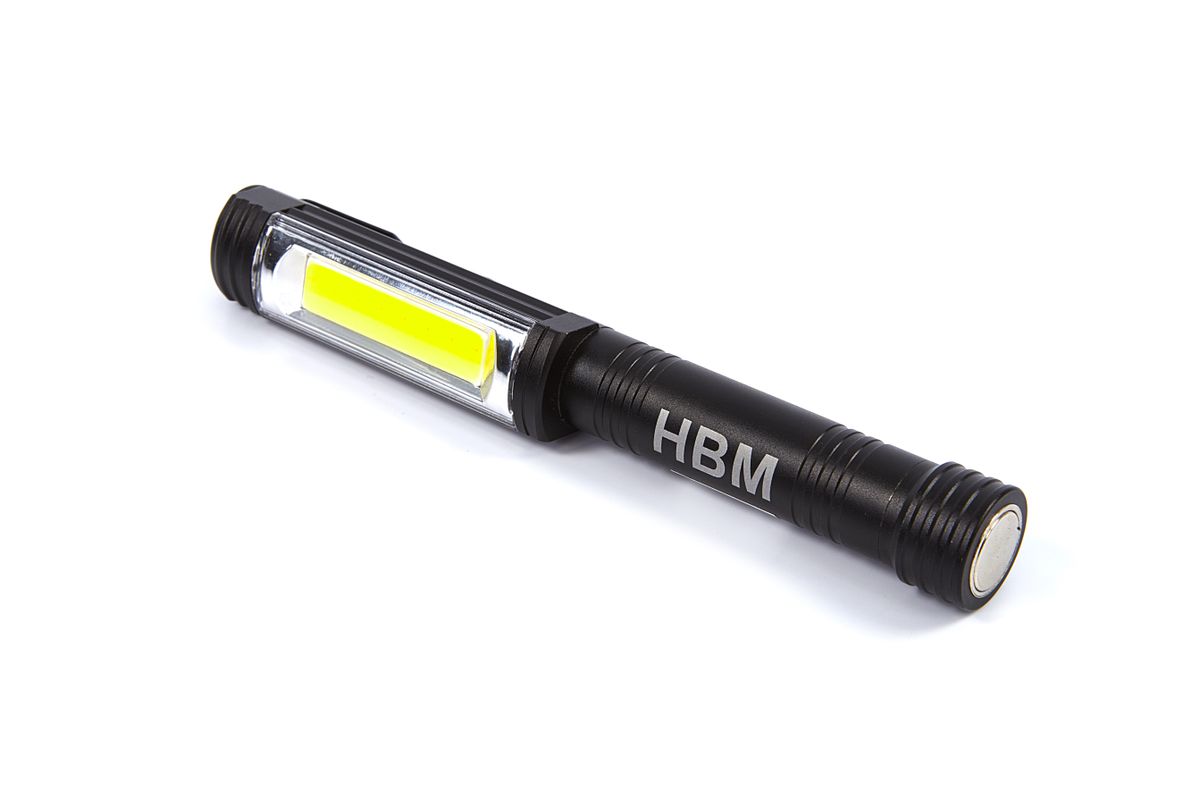 HBM mini linterna LED magnética 400 lúmenes, aluminio